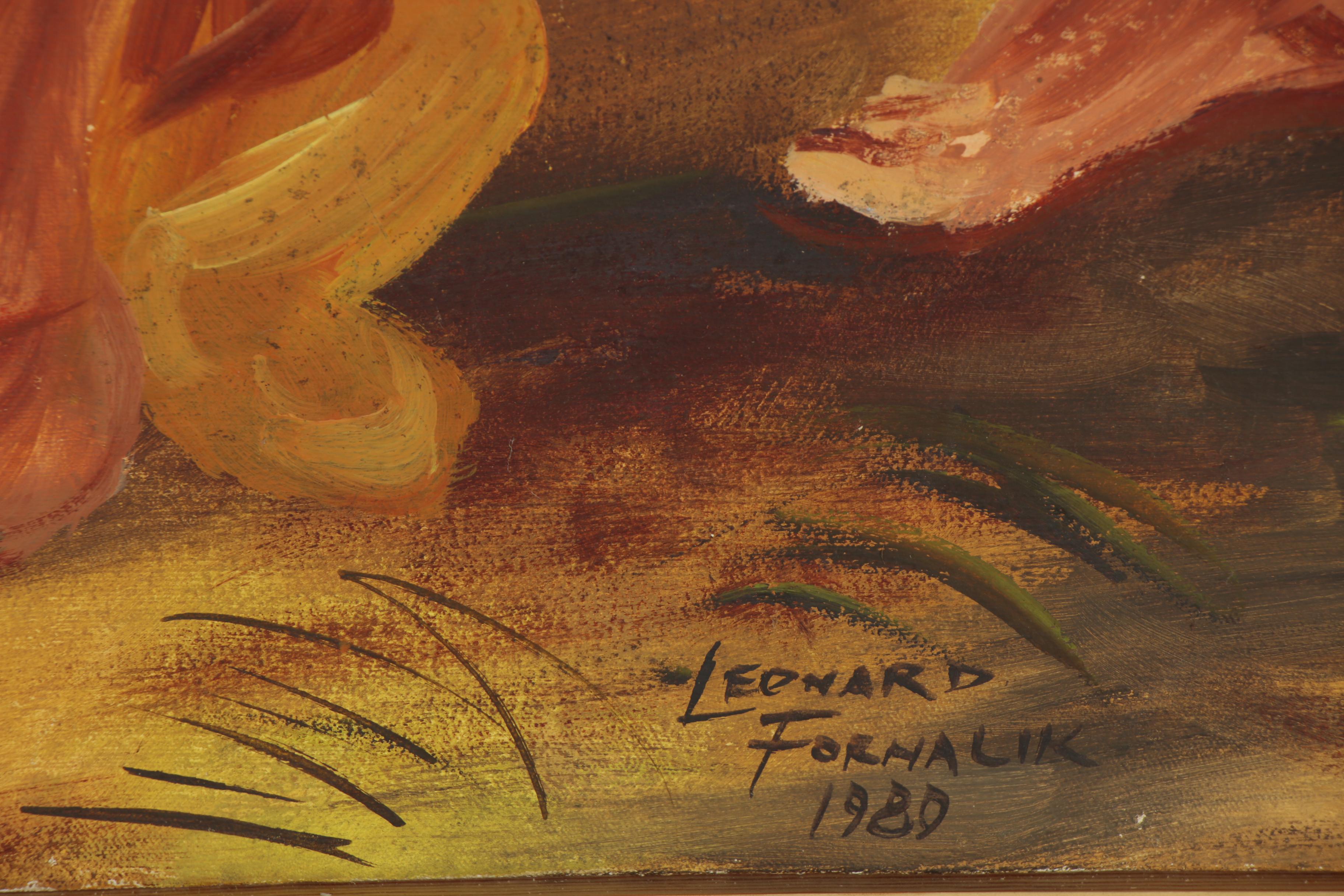 Leonard Fornalik Oil Painting "The Rape of the Daughters of Leucippus," 1980