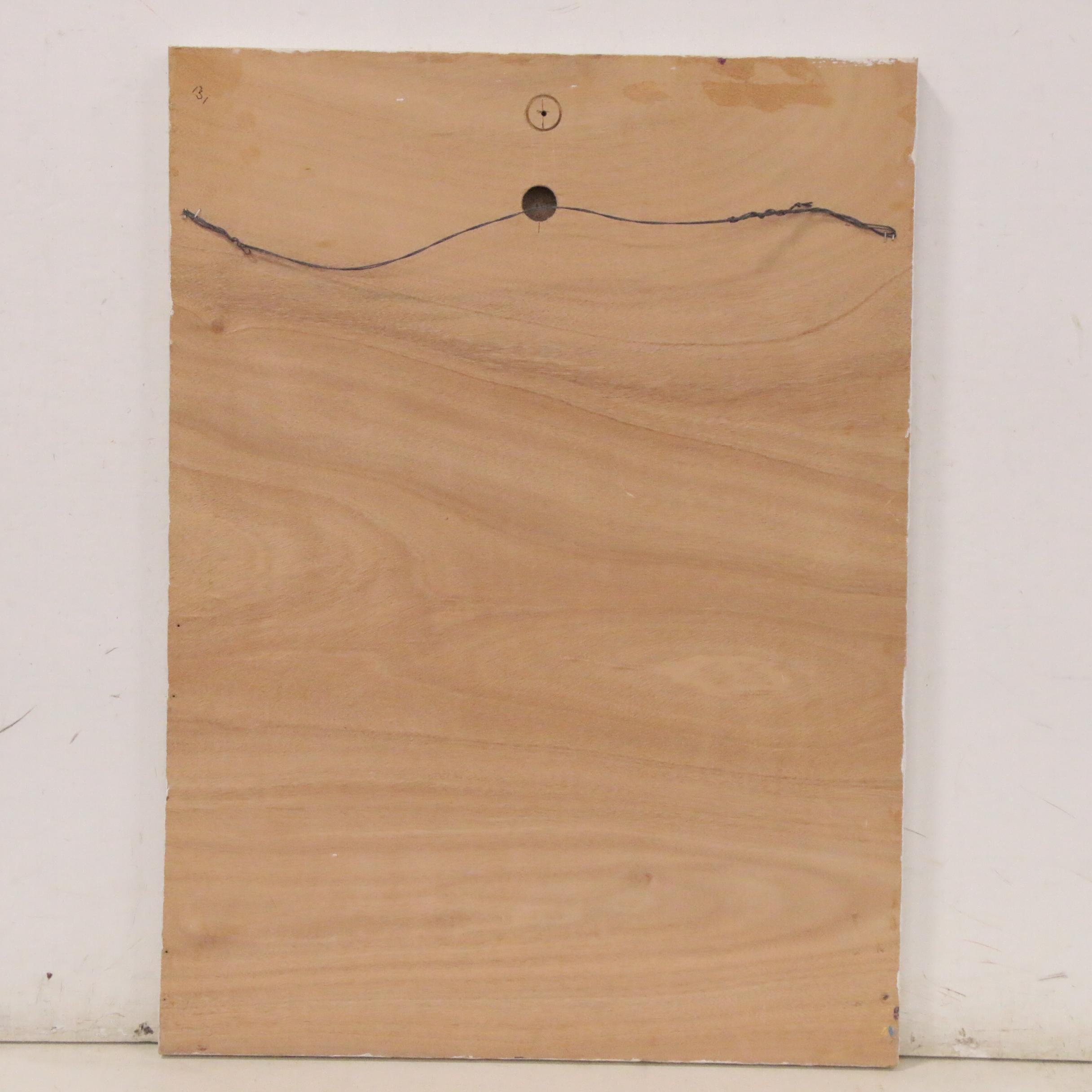 J.C. Hall Abstract Mixed Media Painting of Houses