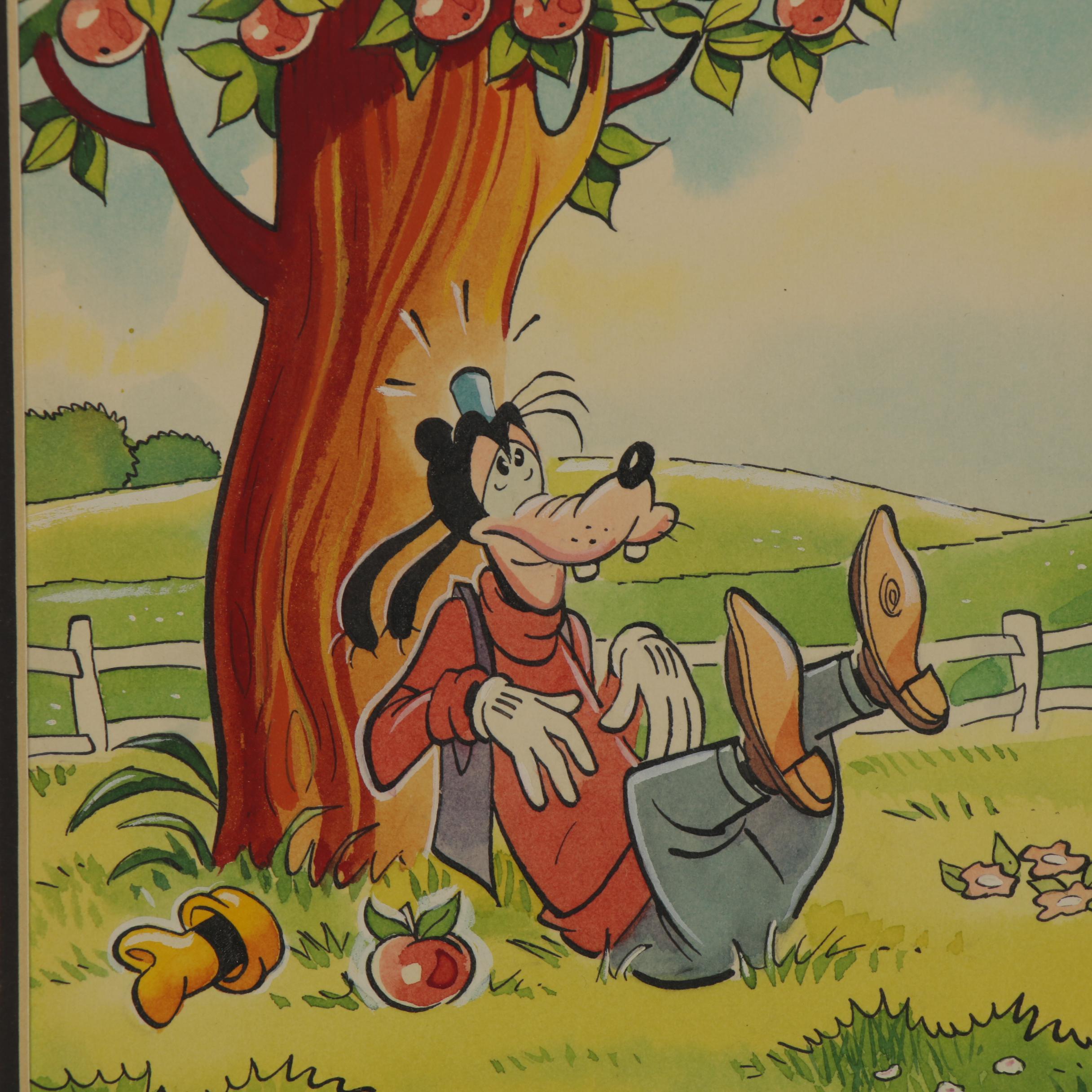 Disney Watercolor and Ink Animation Paintings for "Now I Know," 1972 and 1973