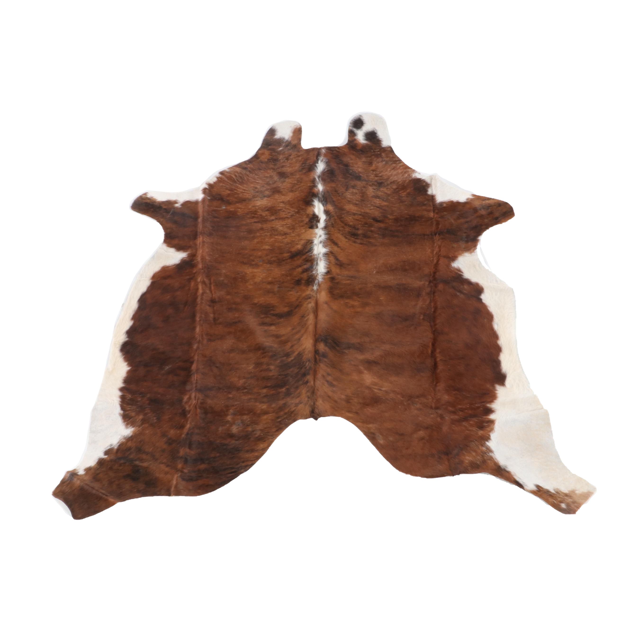 5'7 x 6'2 Natural Cow Hide Area Rug