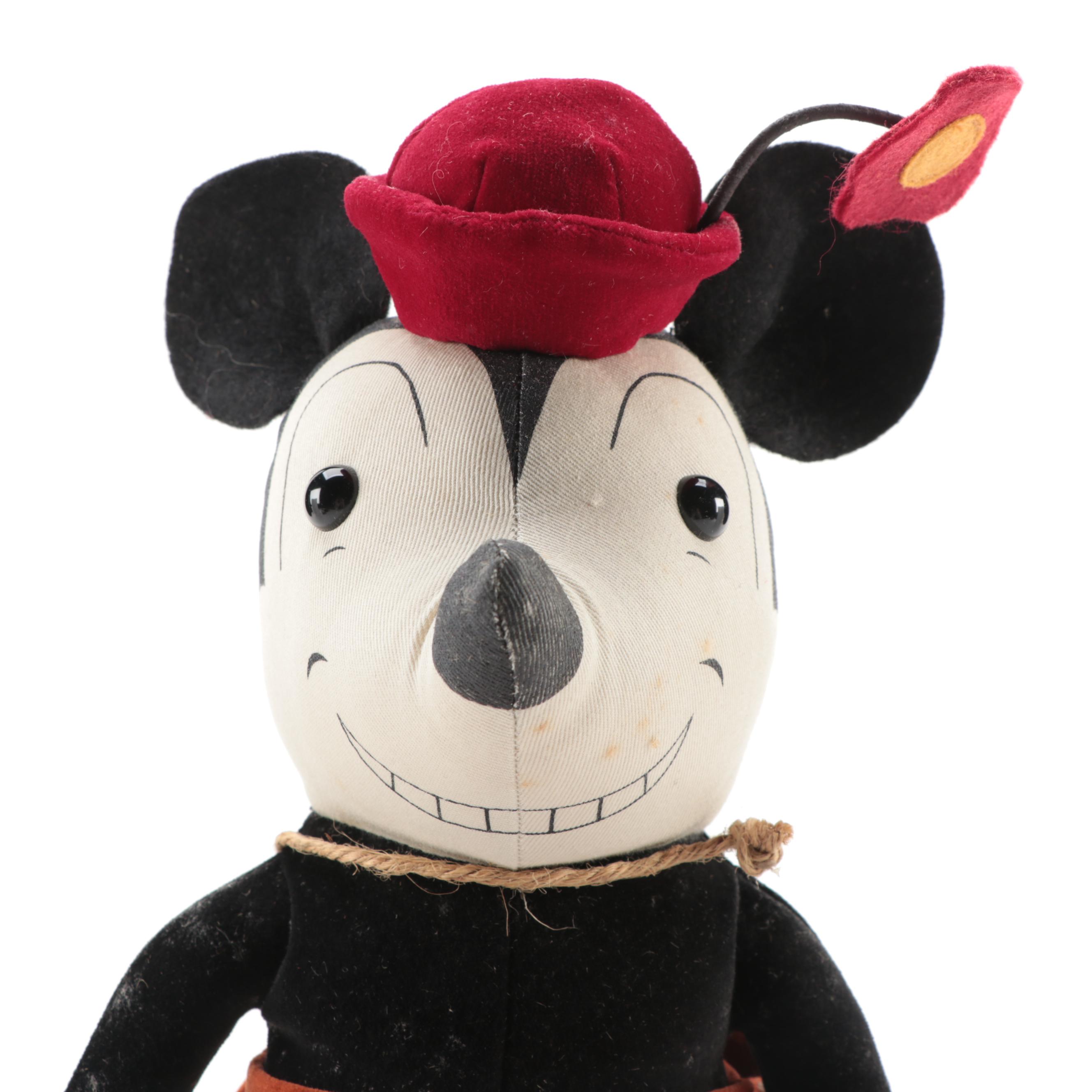 Disney Retro Toy Collection Mickey and Minnie Mouse Stuffed Toys