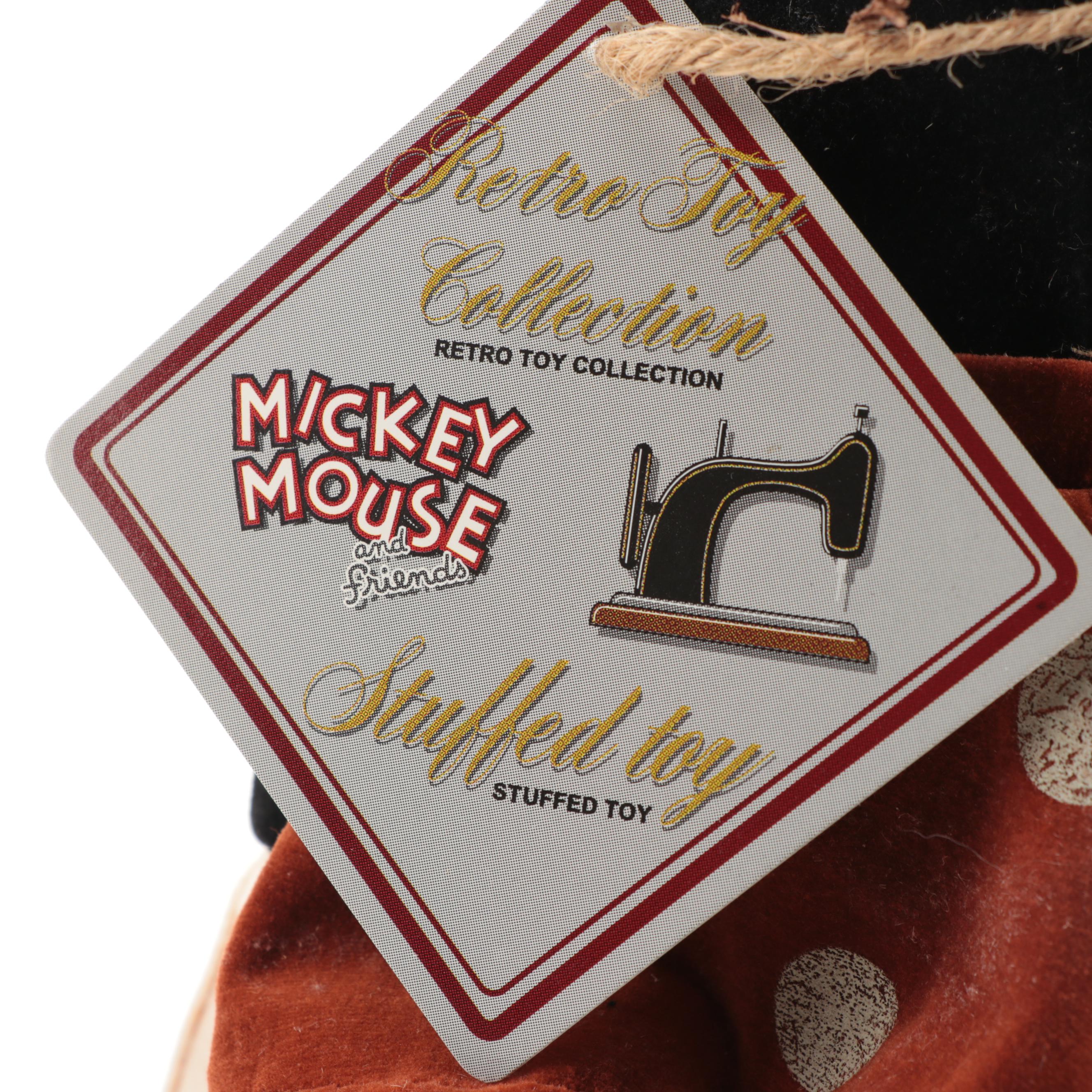 Disney Retro Toy Collection Mickey and Minnie Mouse Stuffed Toys