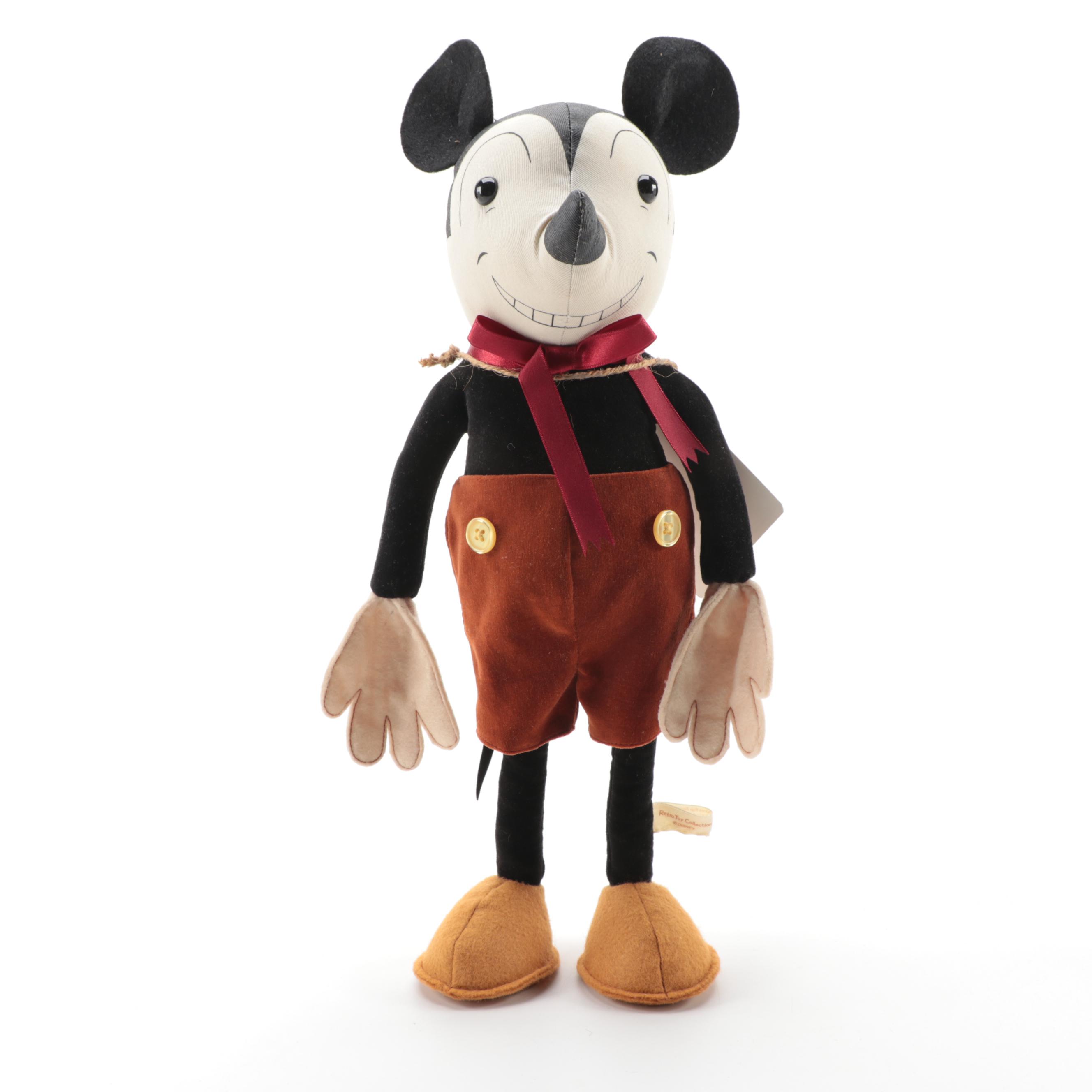 Disney Retro Toy Collection Mickey and Minnie Mouse Stuffed Toys