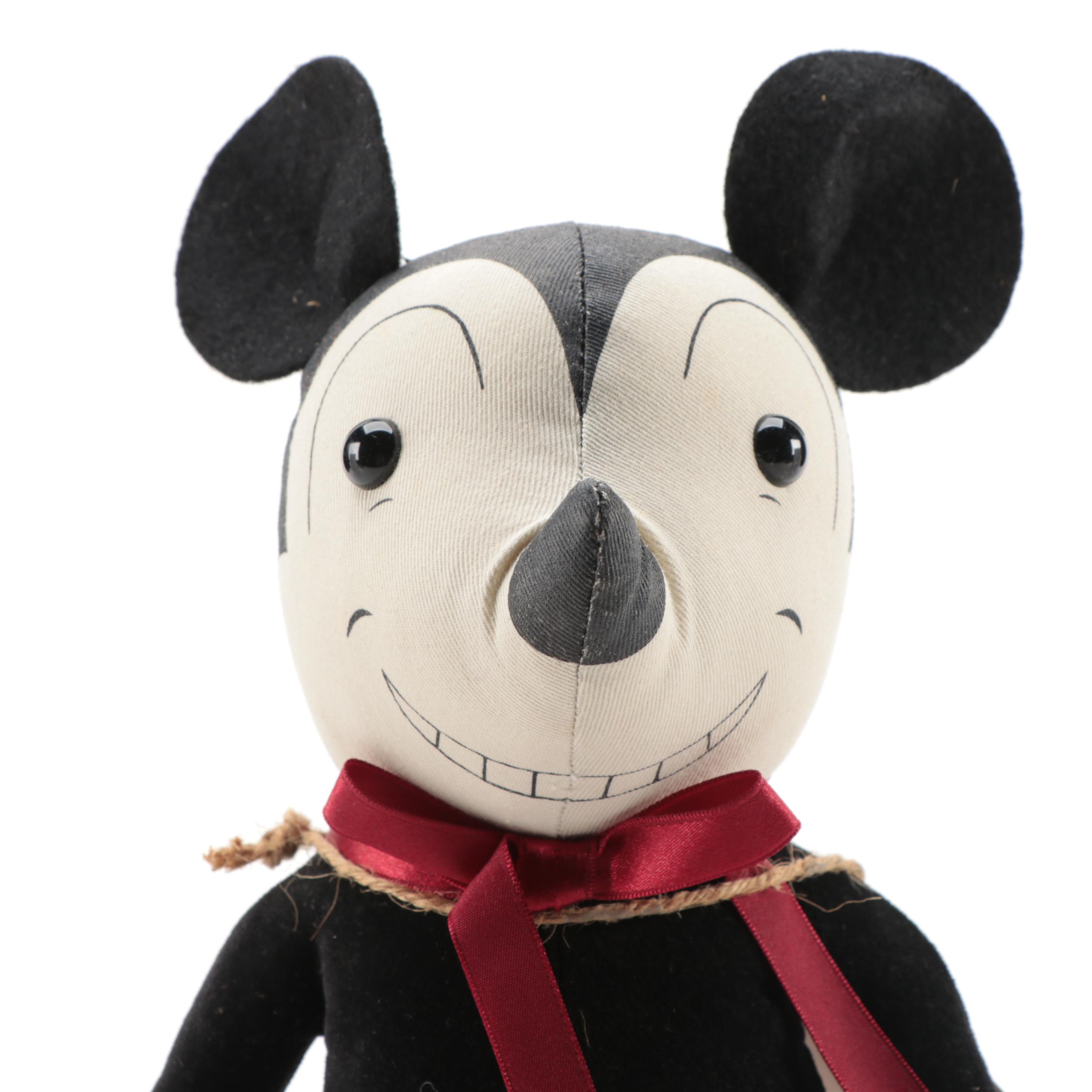 Disney Retro Toy Collection Mickey and Minnie Mouse Stuffed Toys