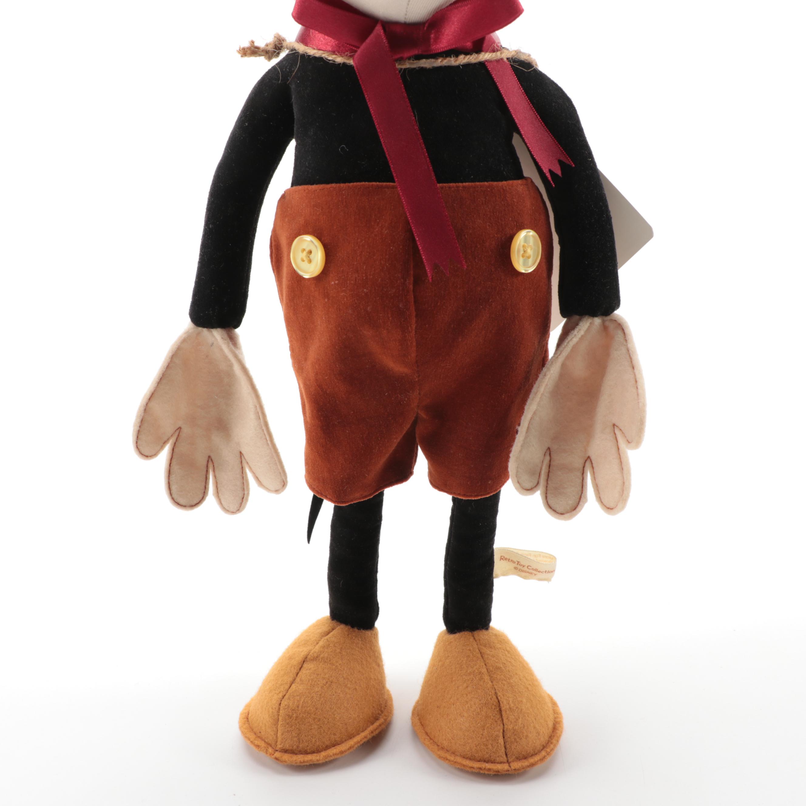 Disney Retro Toy Collection Mickey and Minnie Mouse Stuffed Toys