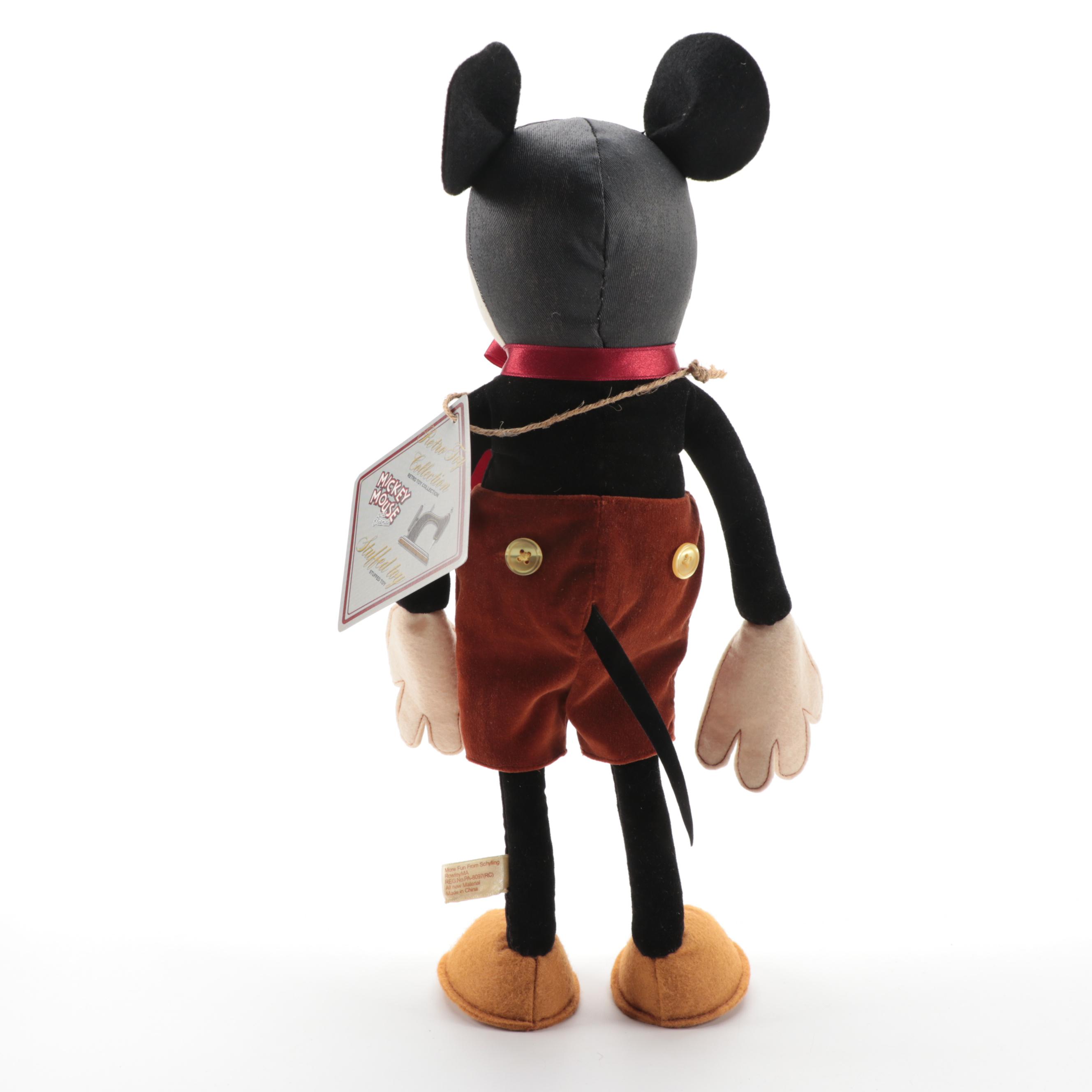 Disney Retro Toy Collection Mickey and Minnie Mouse Stuffed Toys