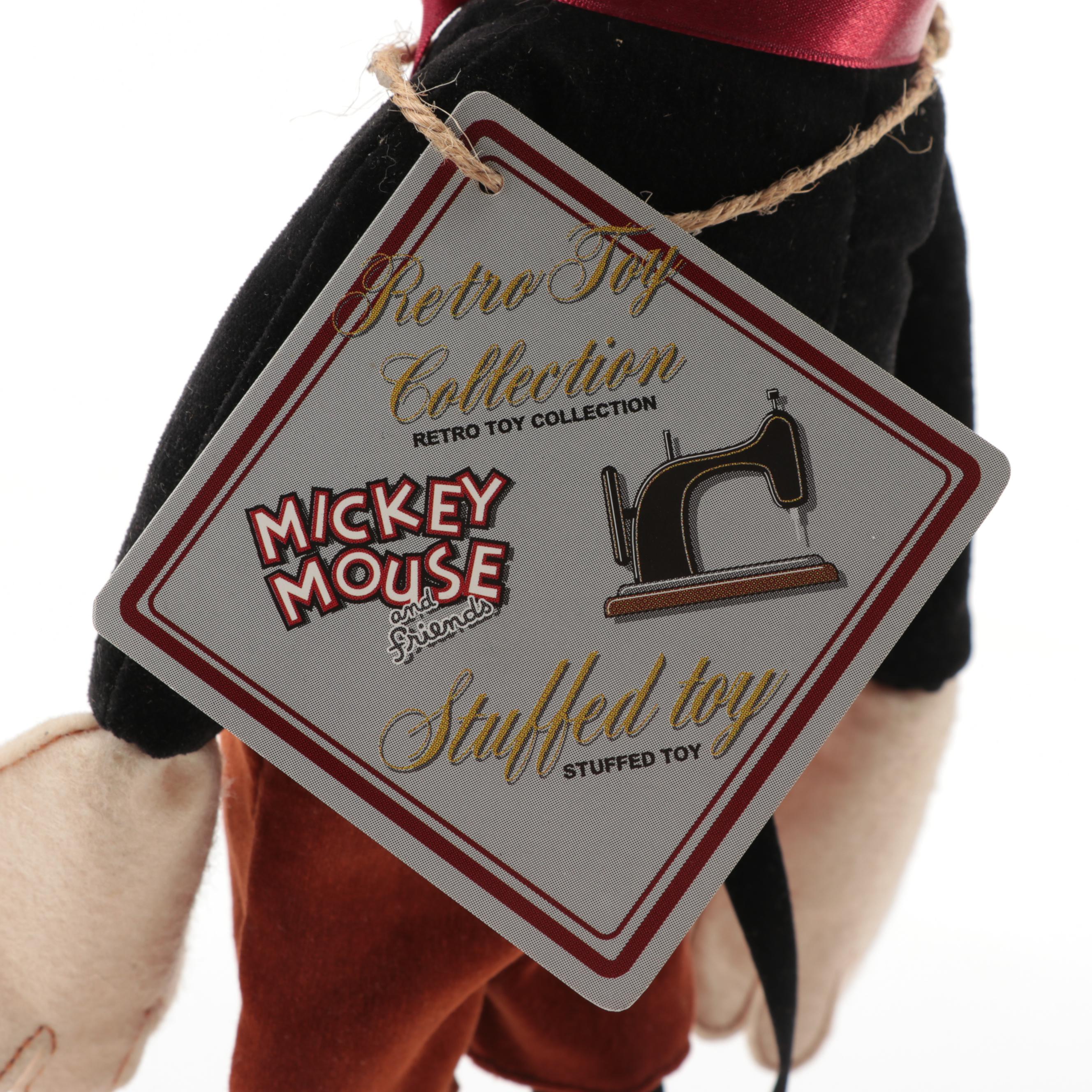 Disney Retro Toy Collection Mickey and Minnie Mouse Stuffed Toys