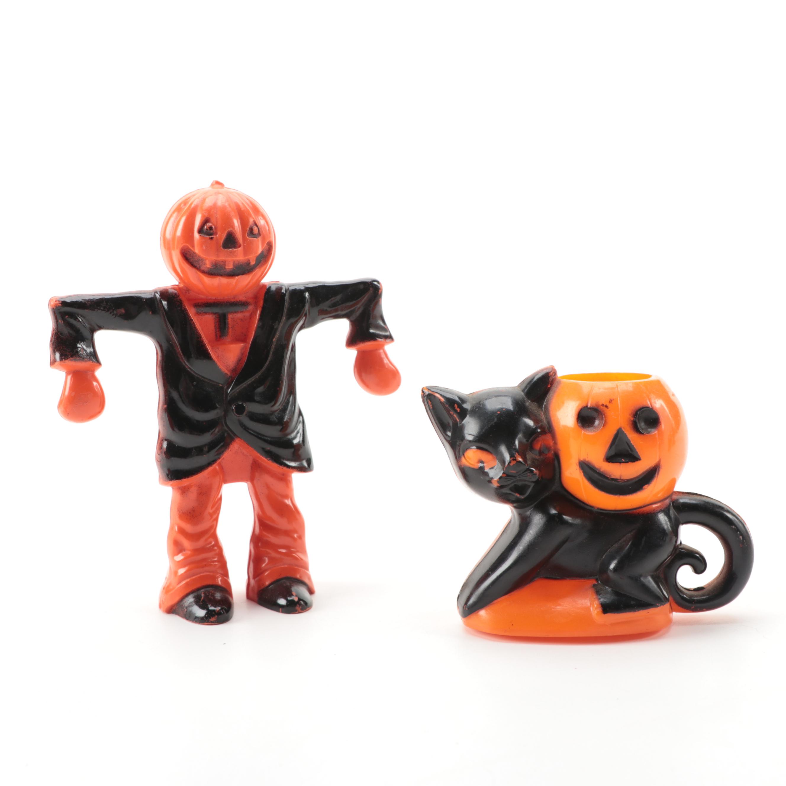 Rosbro Miniature Halloween Candy Containers, Mid to Late 20th Century
