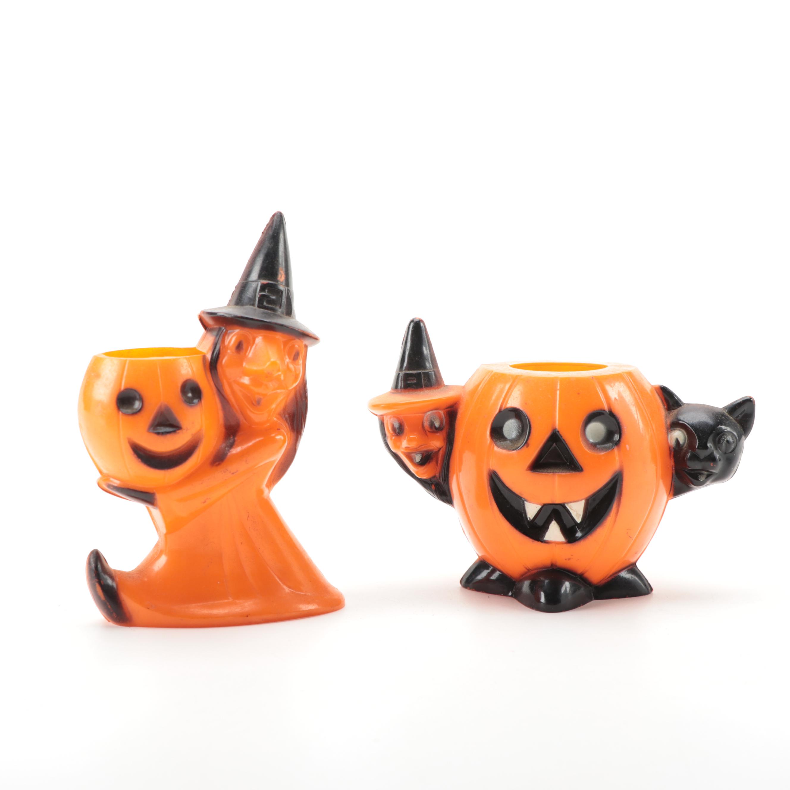 Rosbro Miniature Halloween Candy Containers, Mid to Late 20th Century