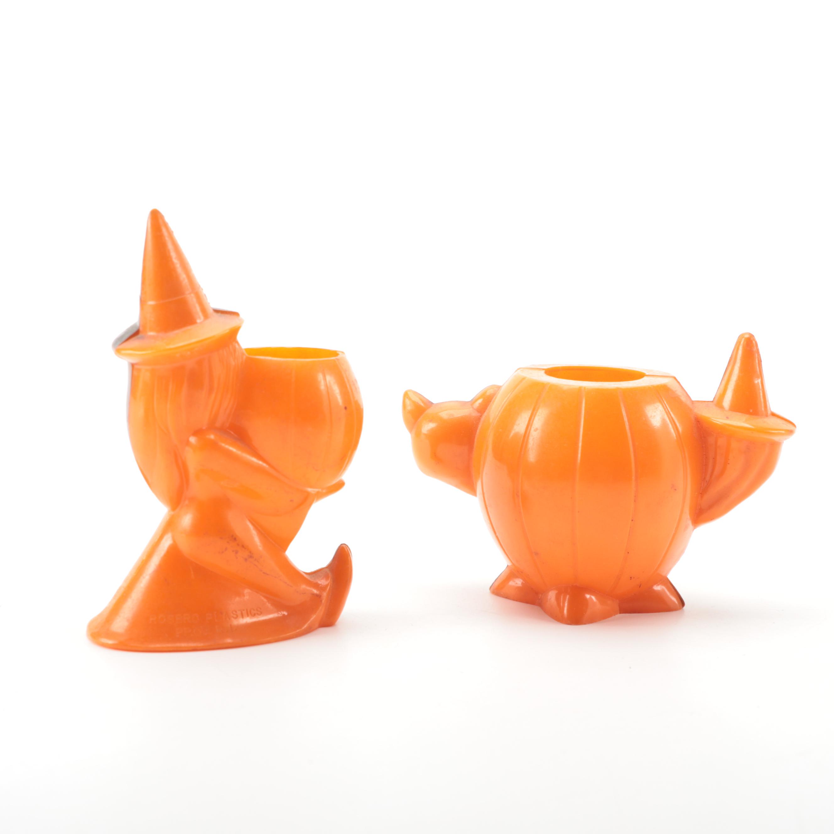 Rosbro Miniature Halloween Candy Containers, Mid to Late 20th Century