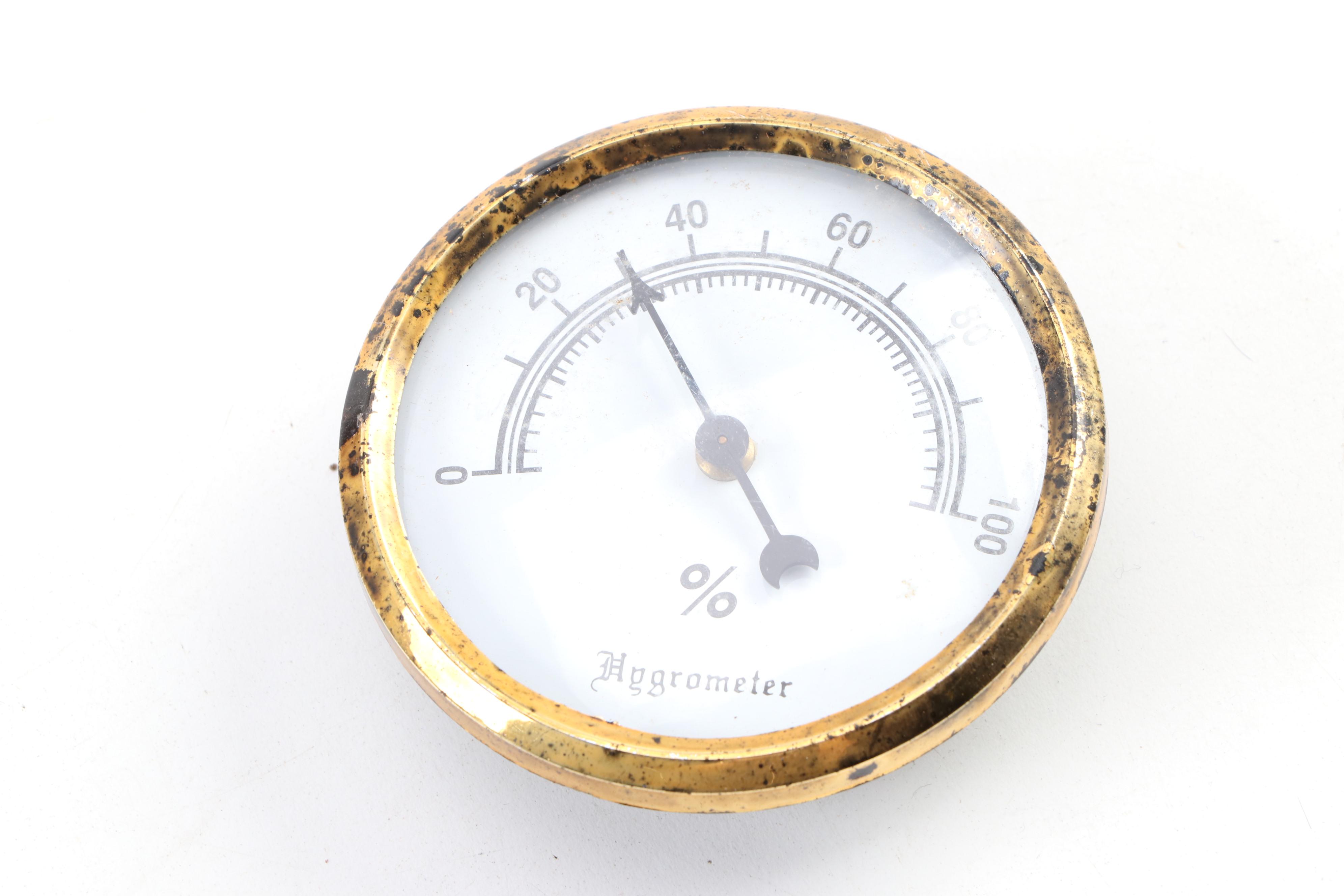 Reed & Barton Diamond Crown "Biltmore" Cherry Wood Humidor with Hygrometer