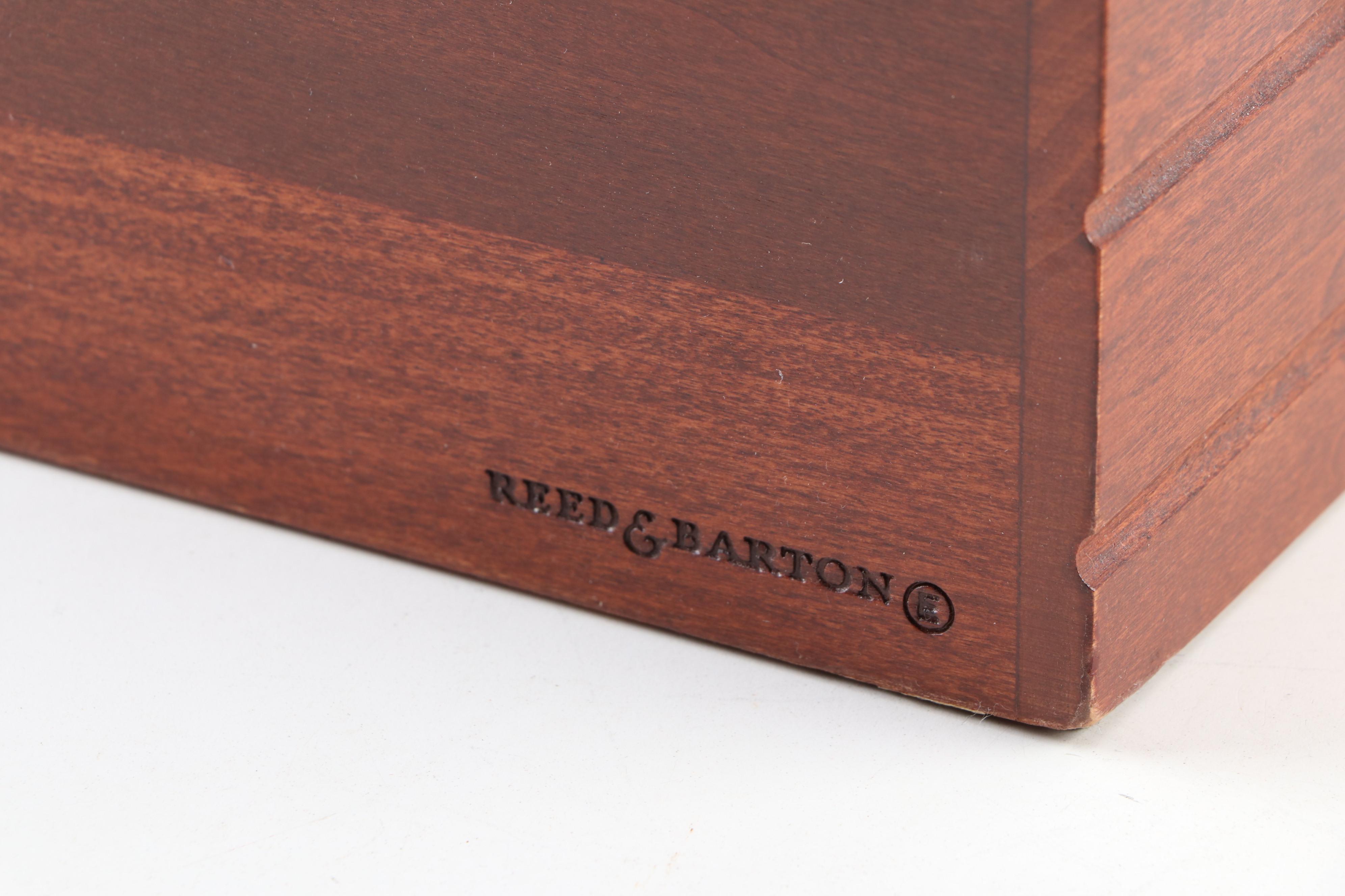 Reed & Barton Diamond Crown "Biltmore" Cherry Wood Humidor with Hygrometer