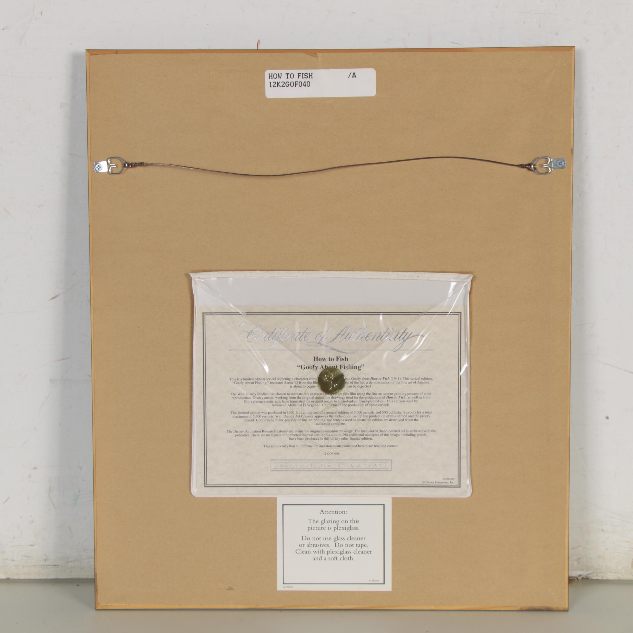 Disney "Goofy About Fishing" Sericel, 1996