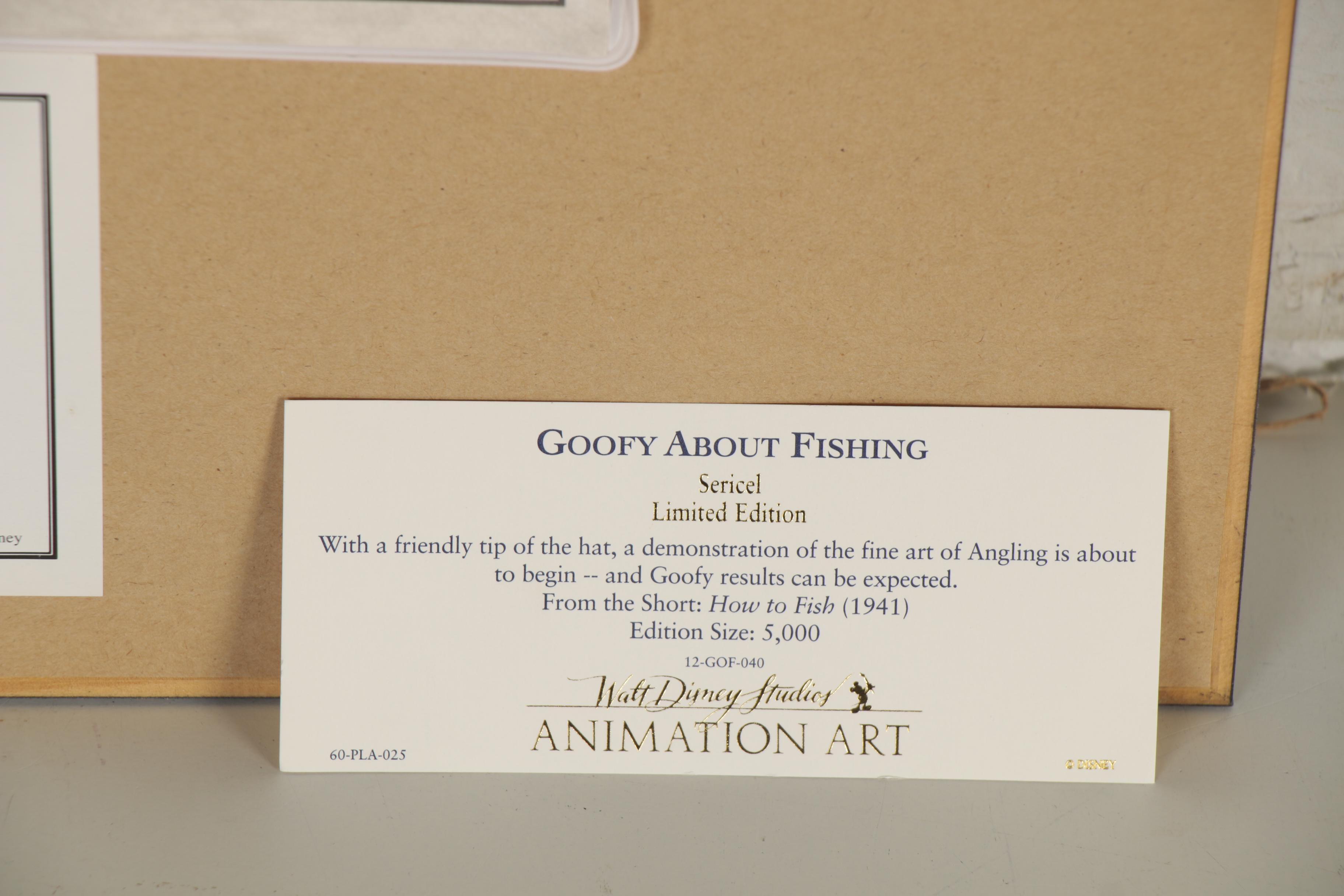 Disney "Goofy About Fishing" Sericel, 1996