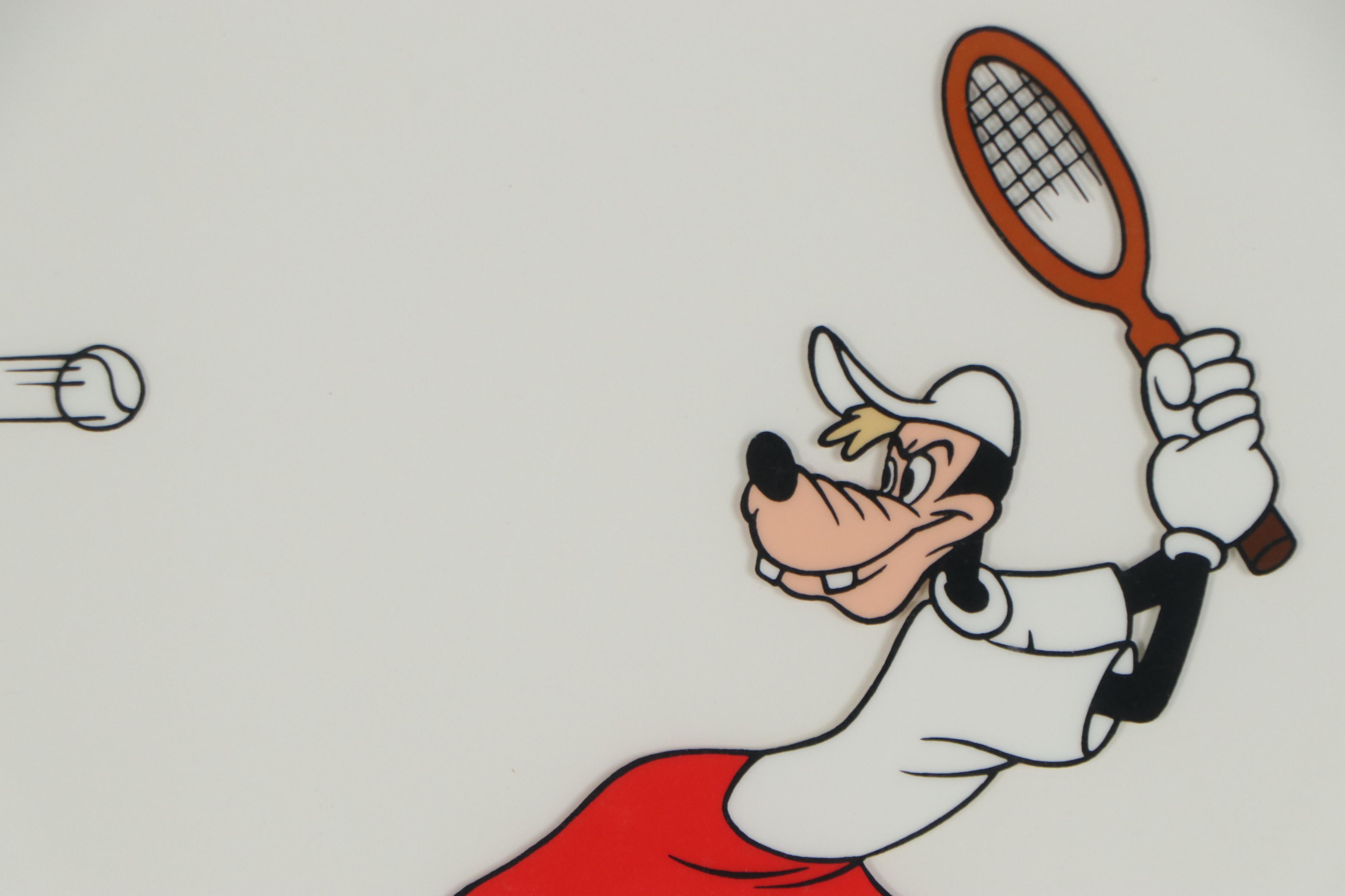 Disney Goofy "Tennis Racquet" Sericel, Late 20th Century