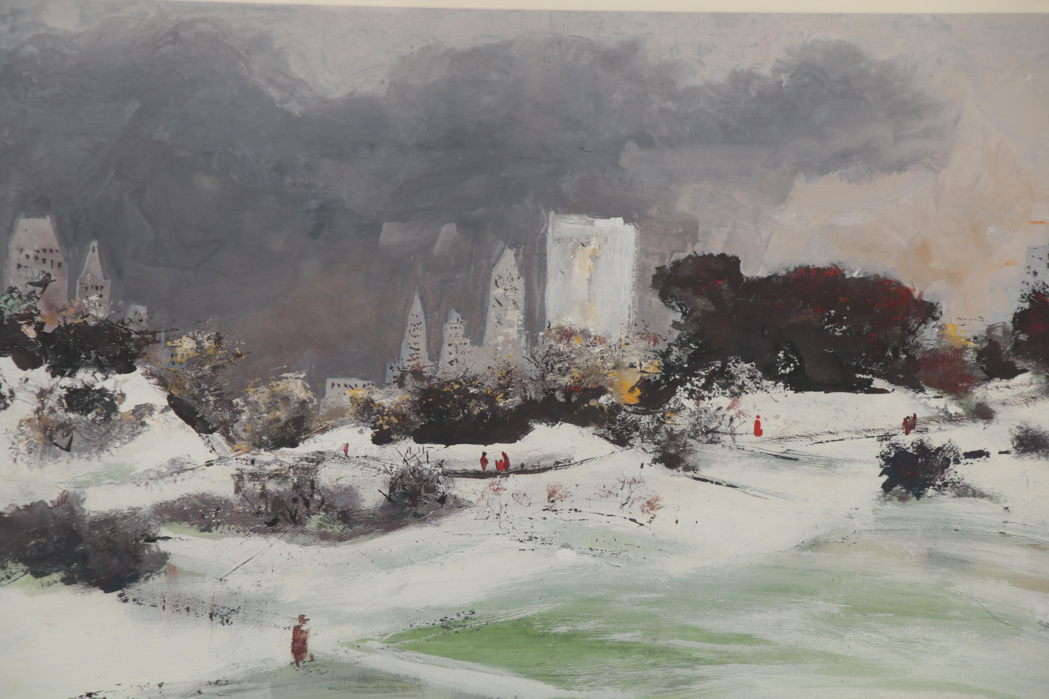 Adolf Dehn Oil Painting of Central Park