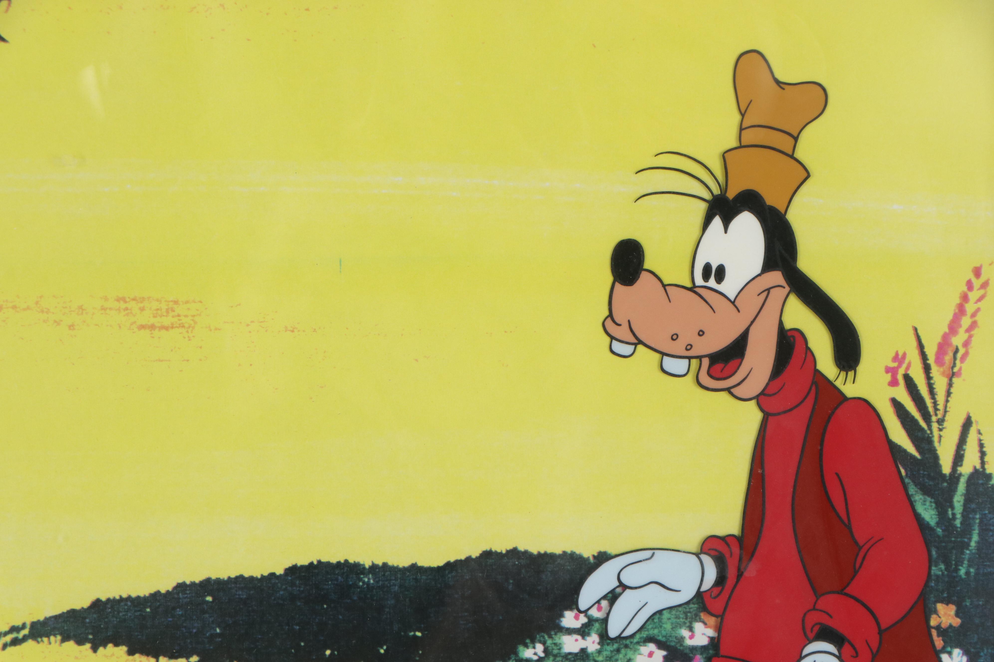 Disney Goofy Commercial Production Cel and Hand-Painted Animation Cel