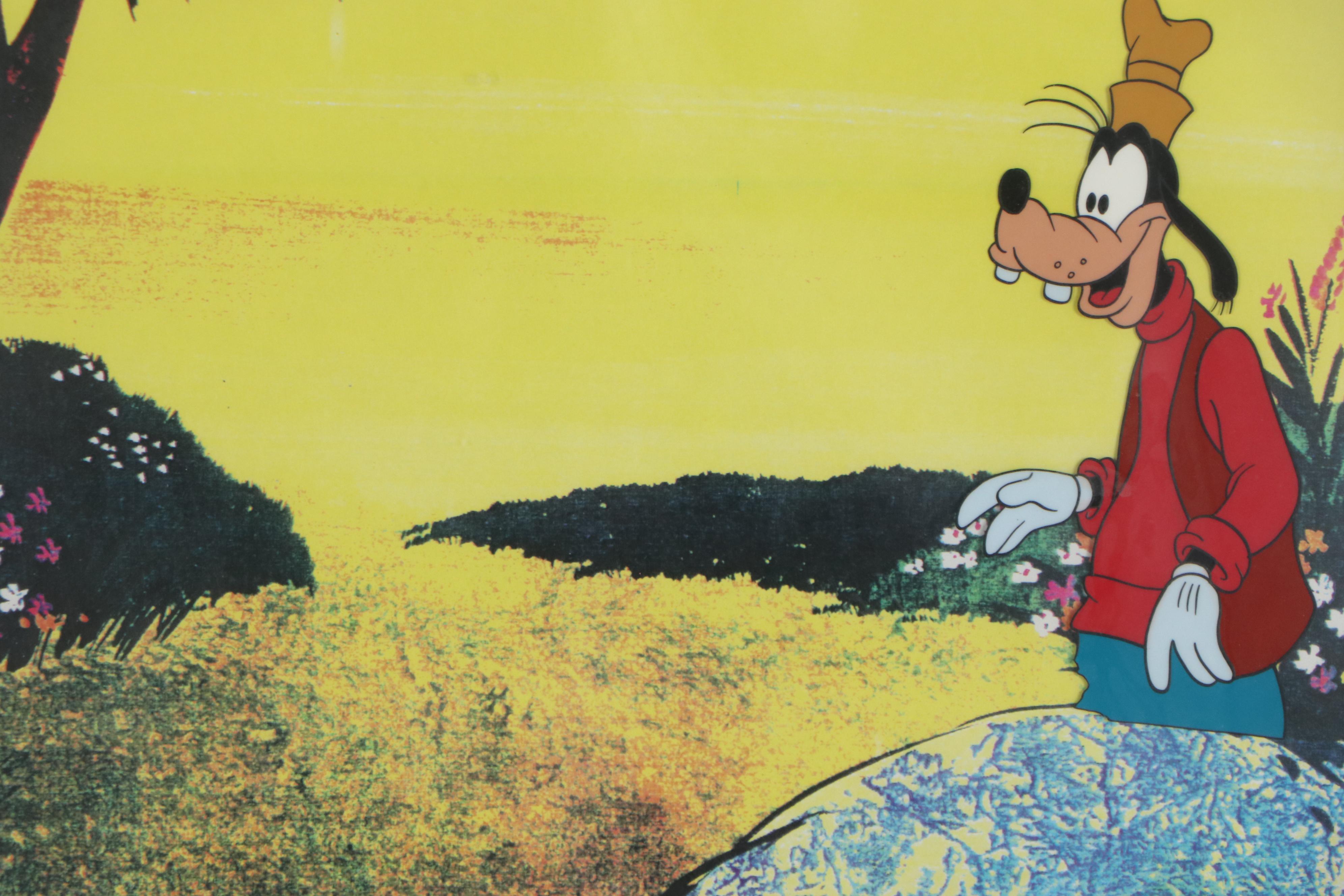 Disney Goofy Commercial Production Cel and Hand-Painted Animation Cel