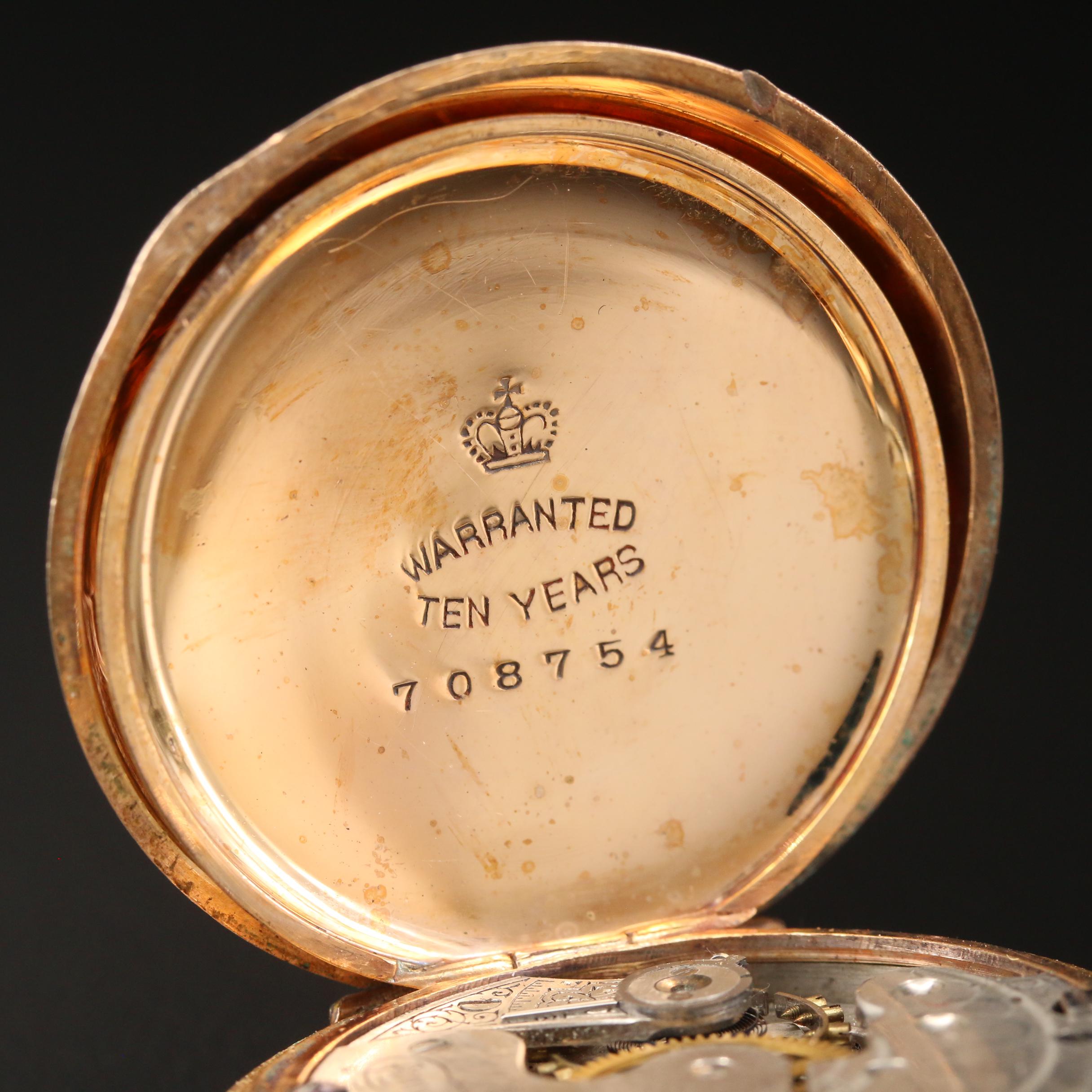 1897 Waltham Seaside Gold Filled Hunting Case Pocket Watch