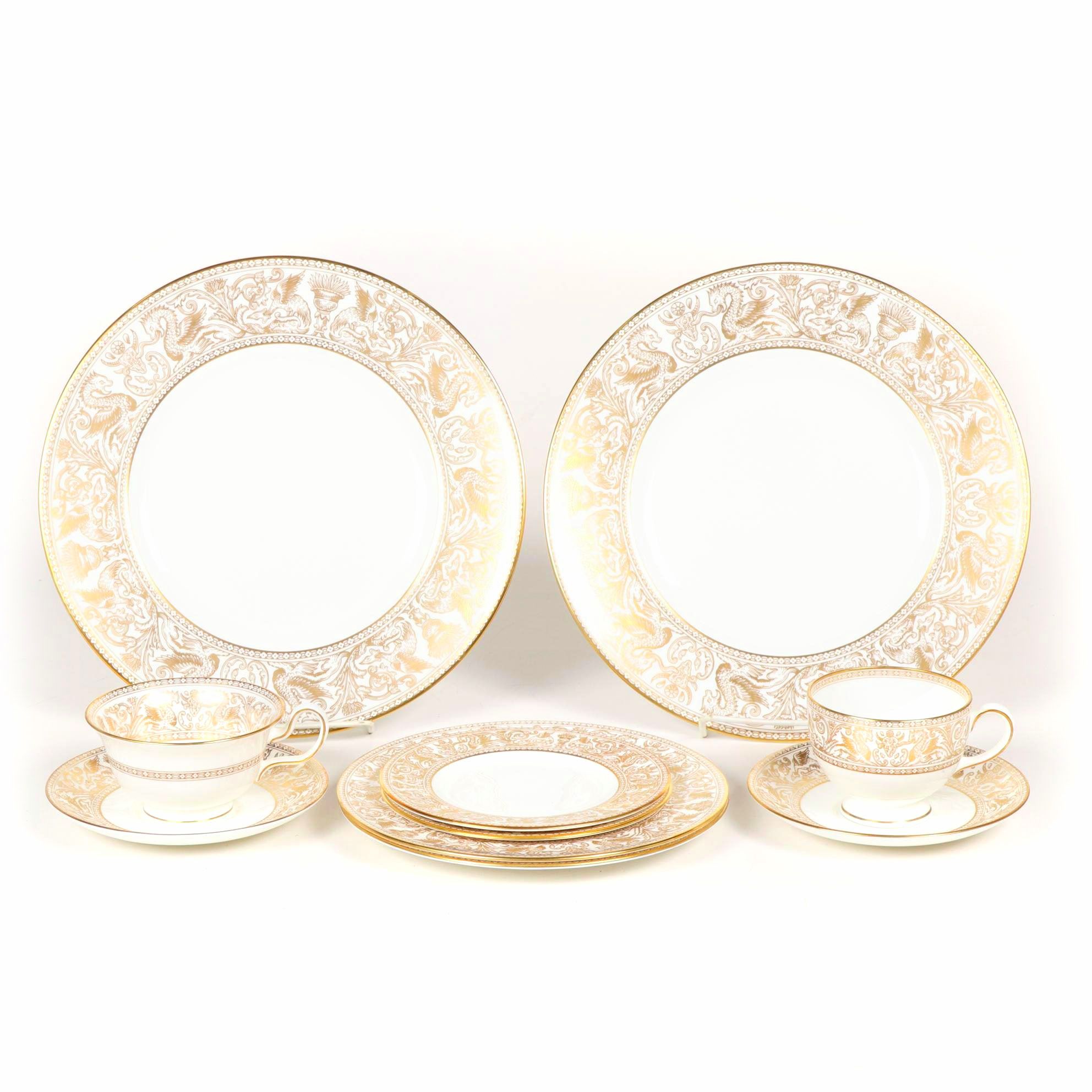 Wedgwood "Florentine Gold" Bone China Dinnerware, 1961–1986