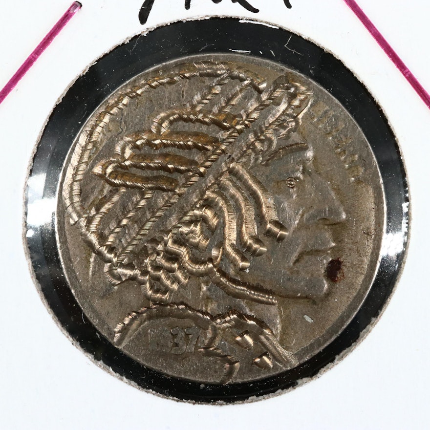 Contemporary "Hobo" Style 1937-D Buffalo Nickel