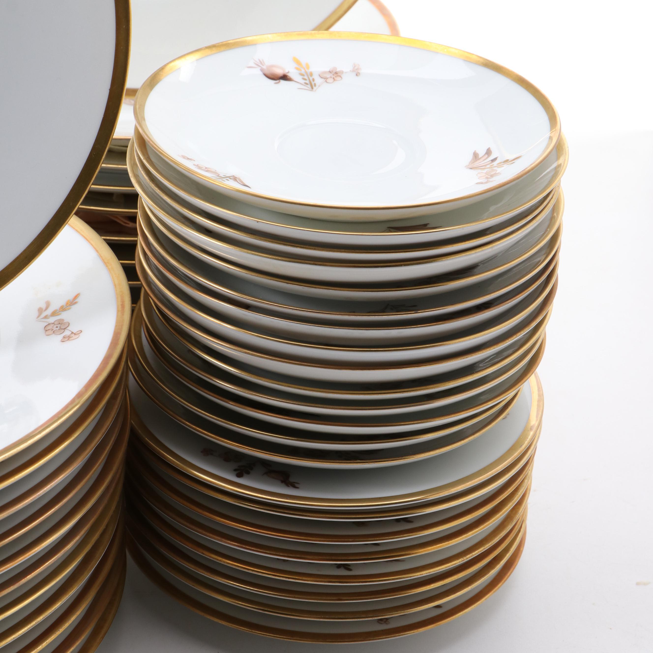 Royal Copenhagen "Brown Rose" Porcelain Dinnerware