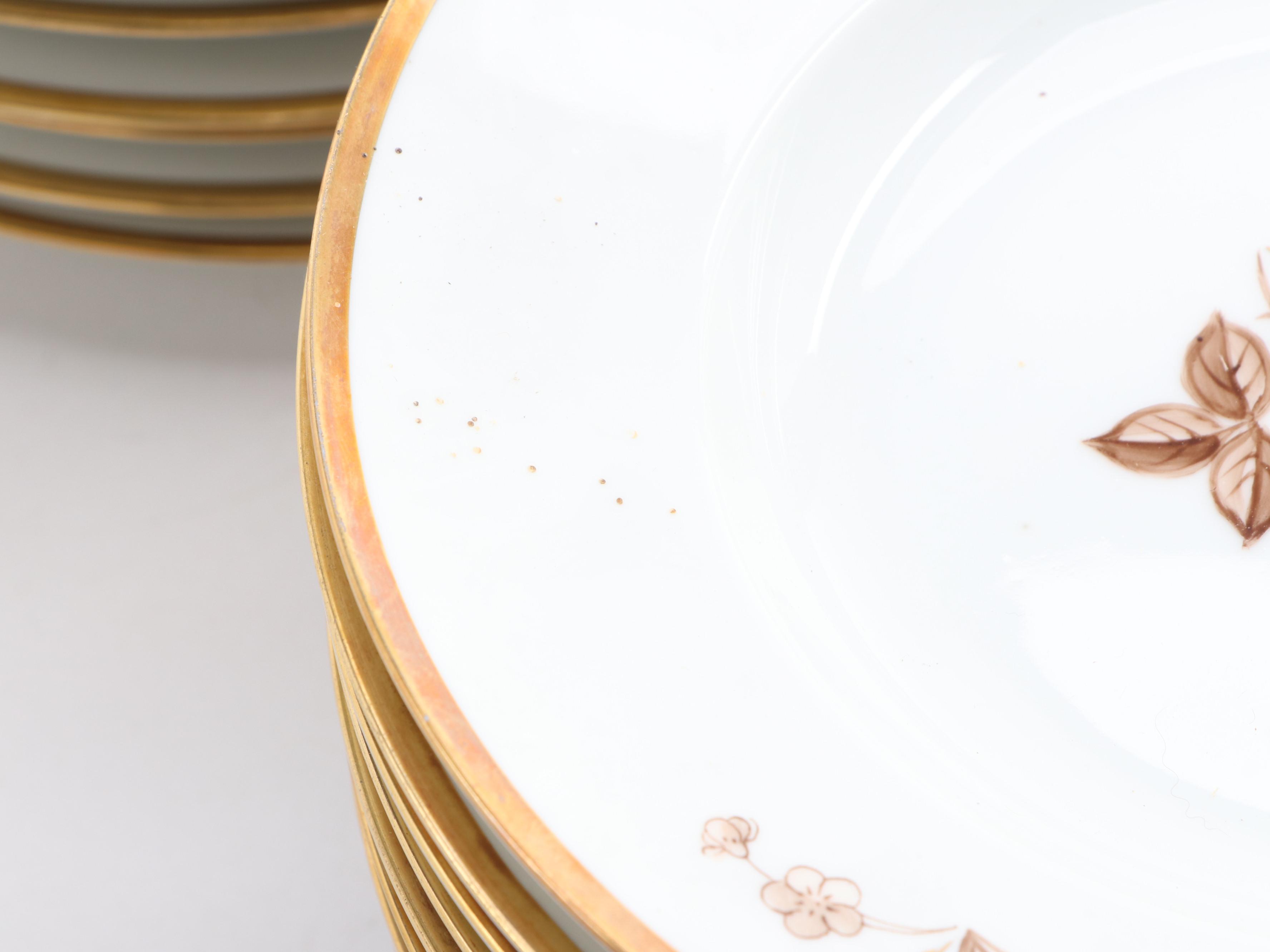 Royal Copenhagen "Brown Rose" Porcelain Dinnerware