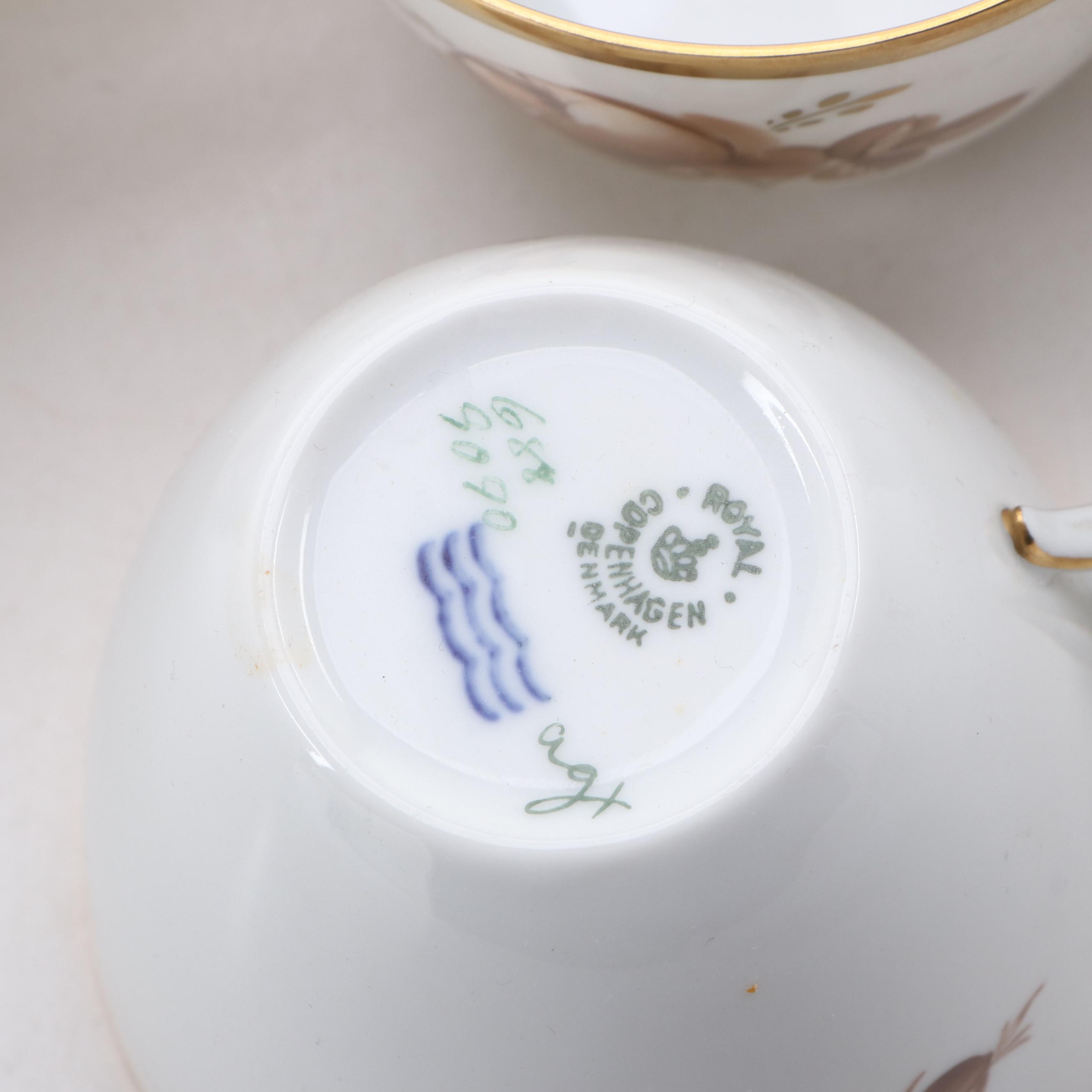 Royal Copenhagen "Brown Rose" Porcelain Dinnerware