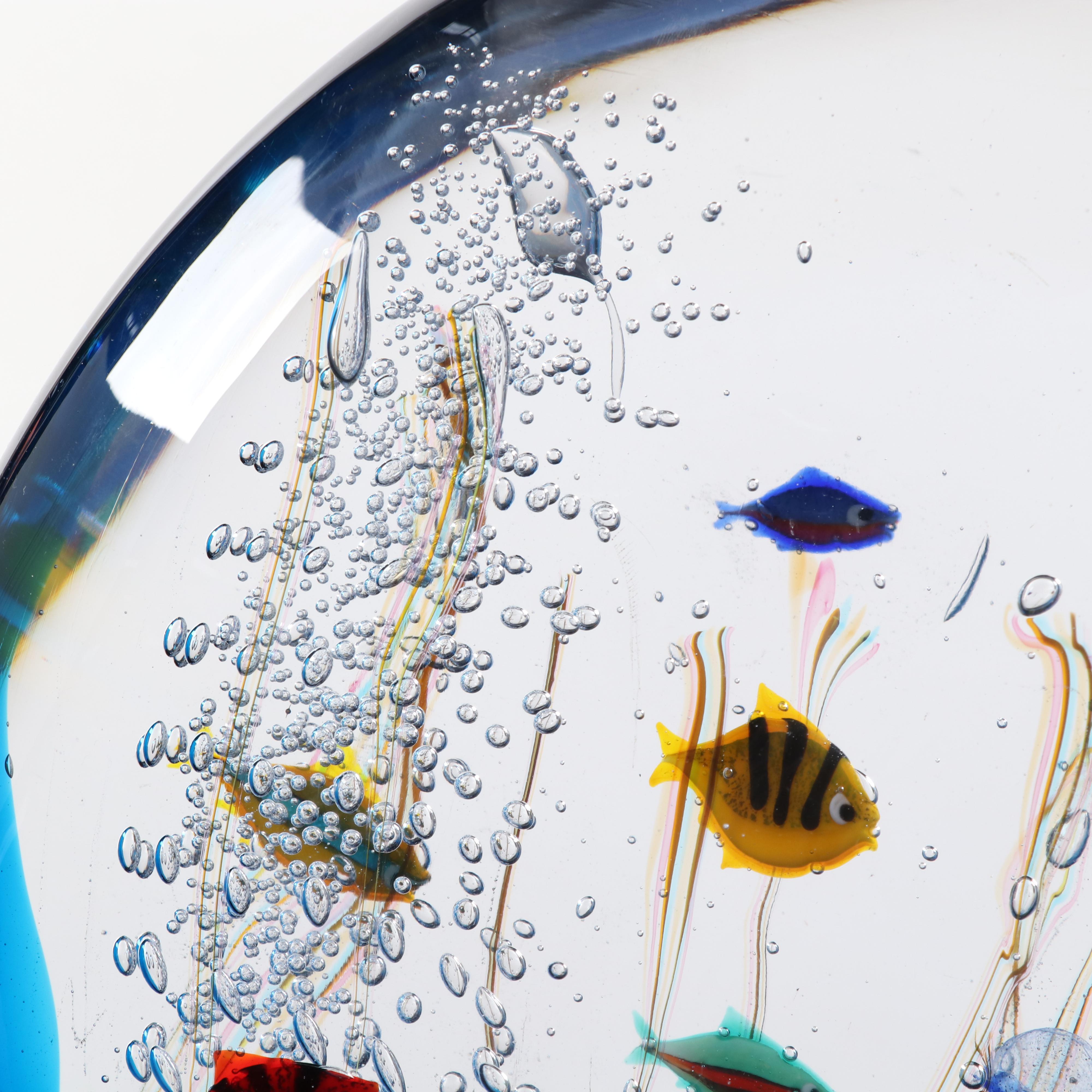 Elio Raffaeli Oggetti Murano Glass Sea Life Aquarium Art Glass Sculpture