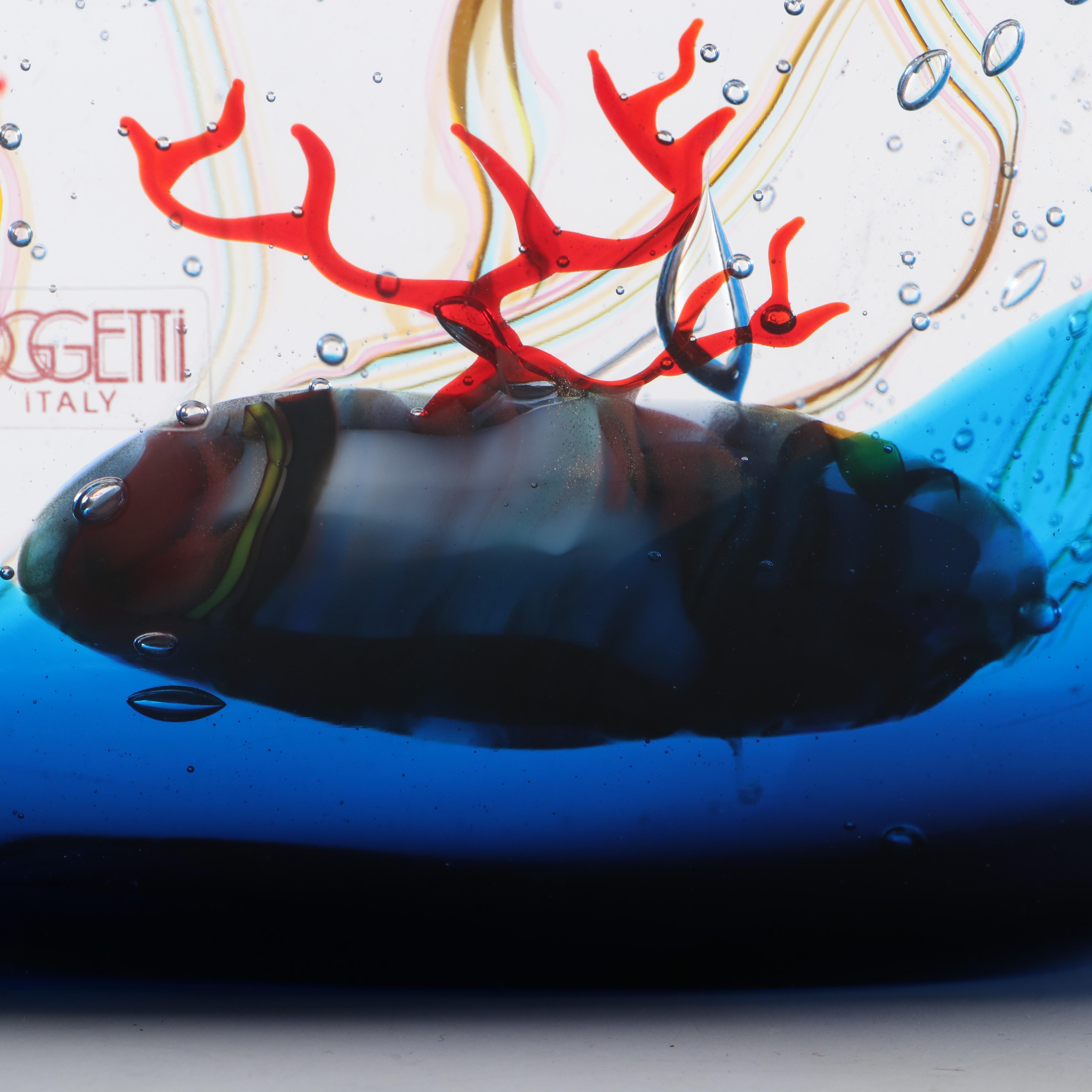 Elio Raffaeli Oggetti Murano Glass Sea Life Aquarium Art Glass Sculpture