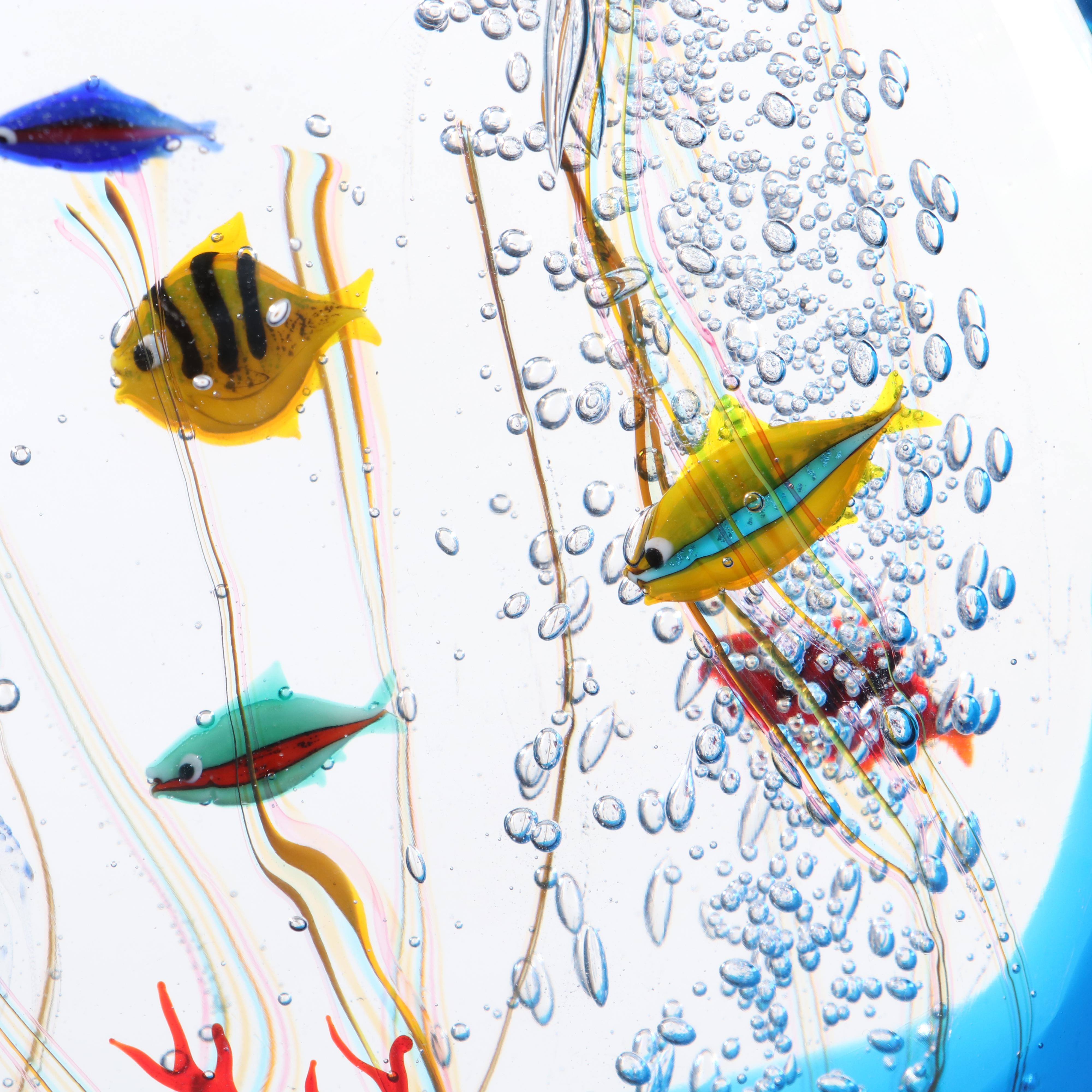 Elio Raffaeli Oggetti Murano Glass Sea Life Aquarium Art Glass Sculpture