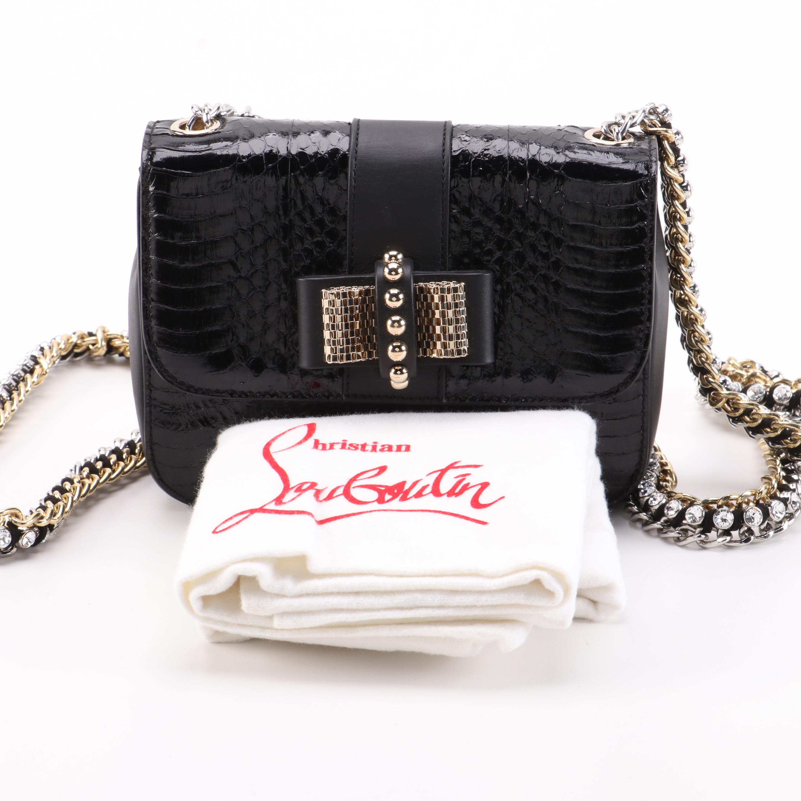 Christian Louboutin Sweet Charity Mini Karung Snakeskin Backpack