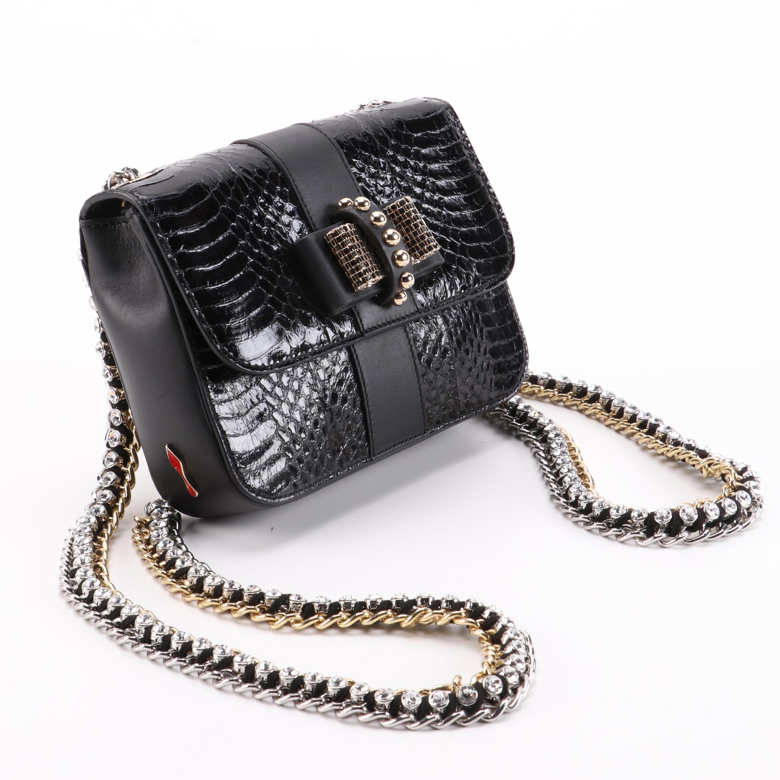 Christian Louboutin Sweet Charity Mini Karung Snakeskin Backpack