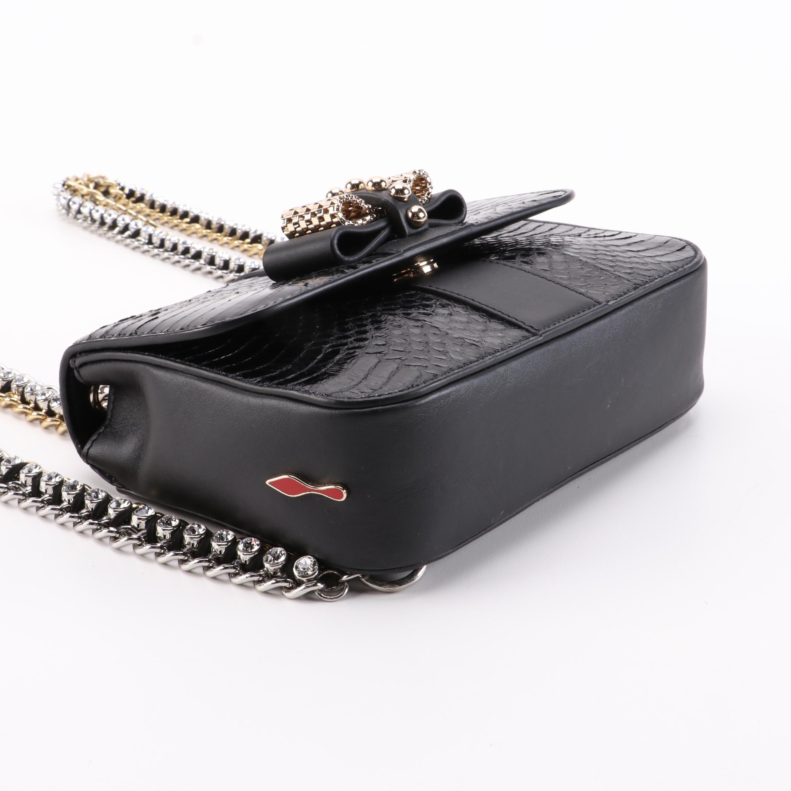 Christian Louboutin Sweet Charity Mini Karung Snakeskin Backpack