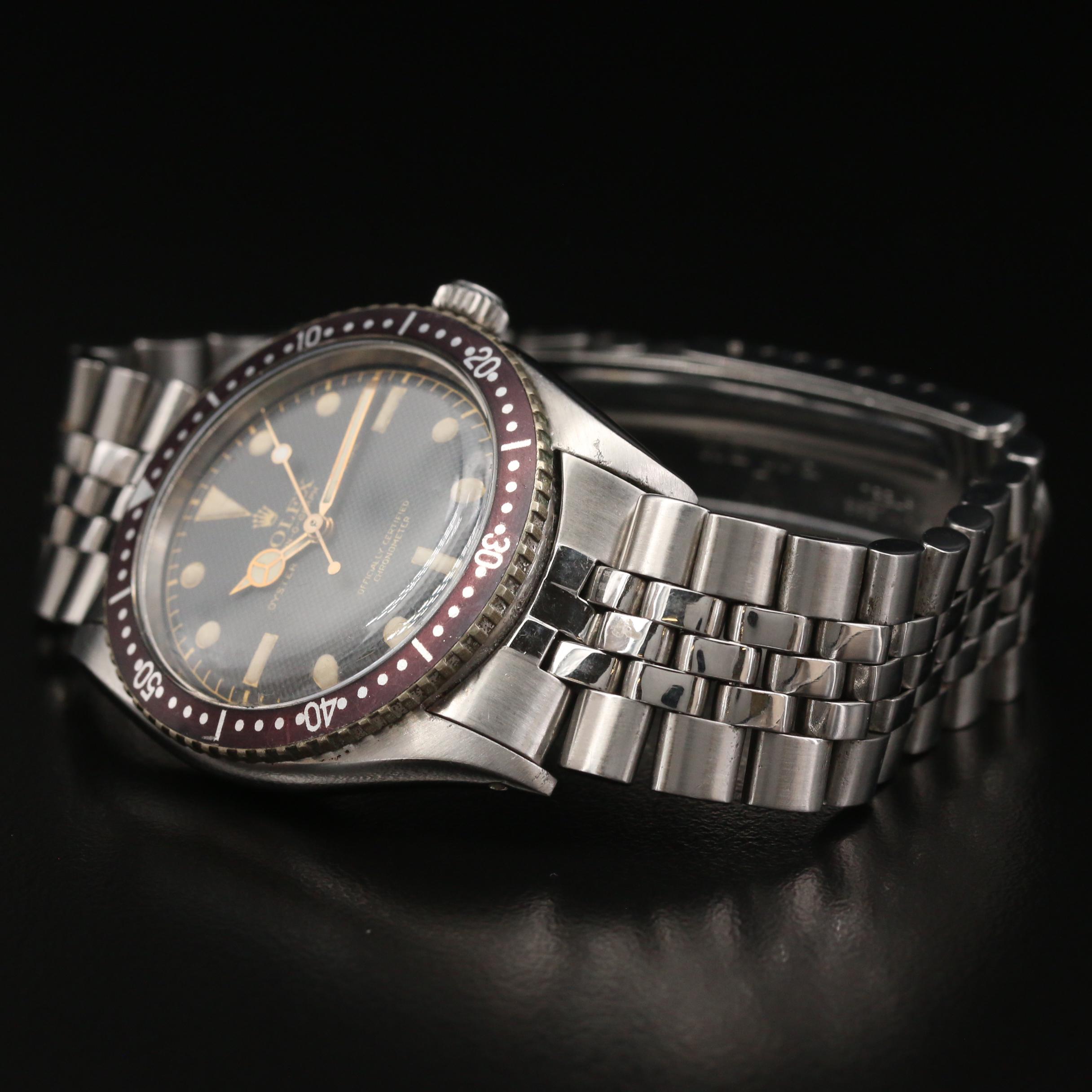 1953 Rolex Turn-O-Graph 6202 Honeycomb Dial Stainless Steel Automatic Watch