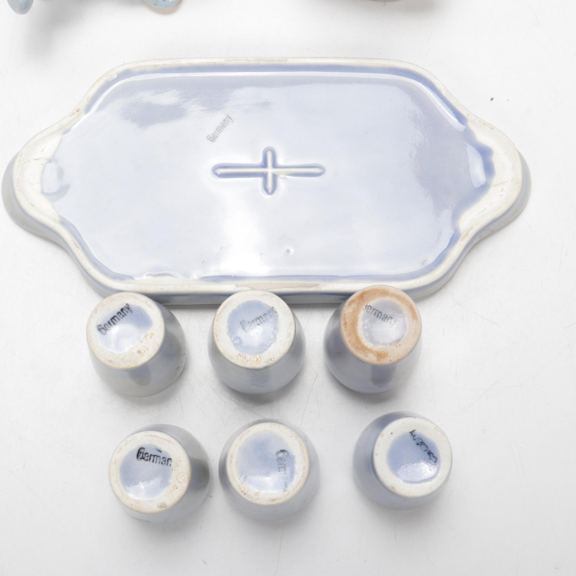 J&I Block Bourbon Decanter Set and Other Figural Decanters, Mid-20th Century