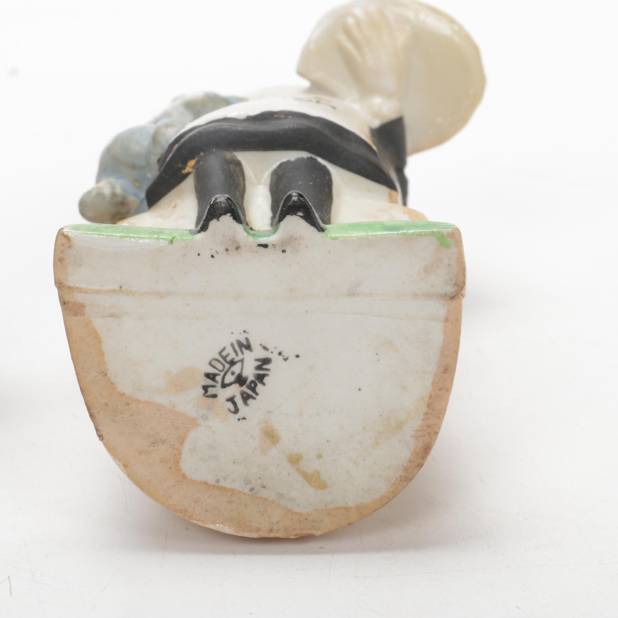 J&I Block Bourbon Decanter Set and Other Figural Decanters, Mid-20th Century