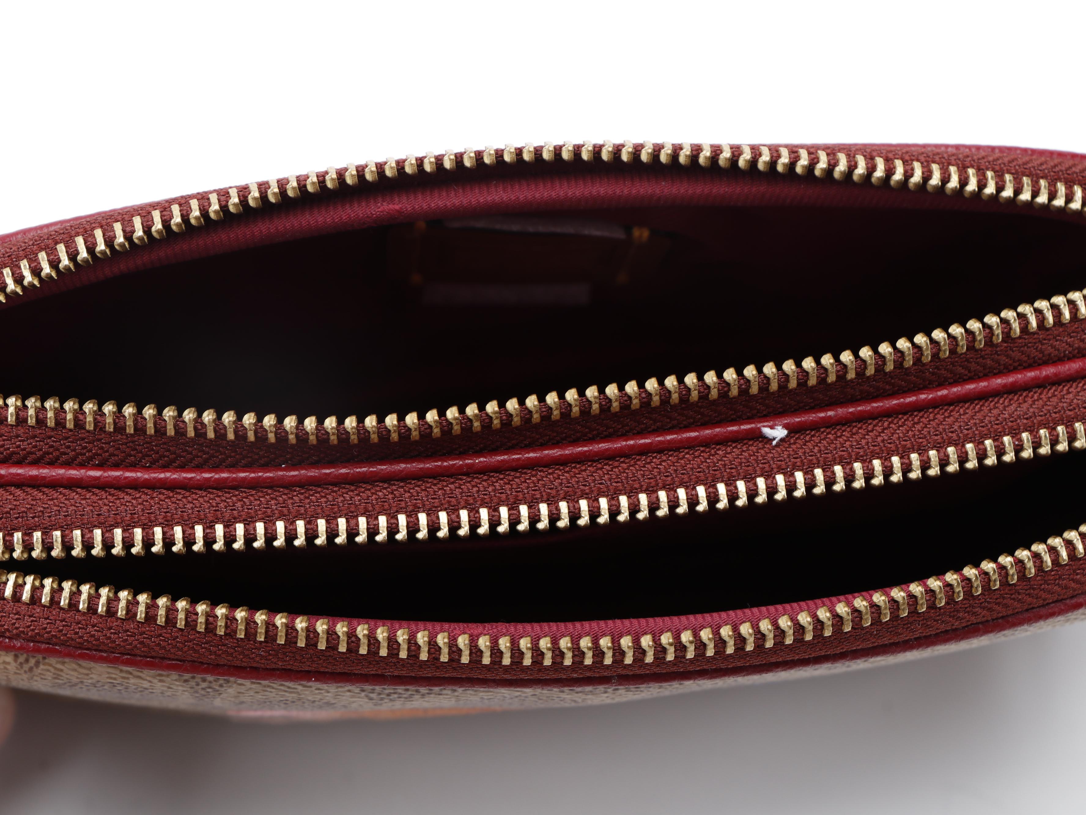 Coach Tan and Deep Red Dinosaur and Coach Crossbody Bag and Coin Purse