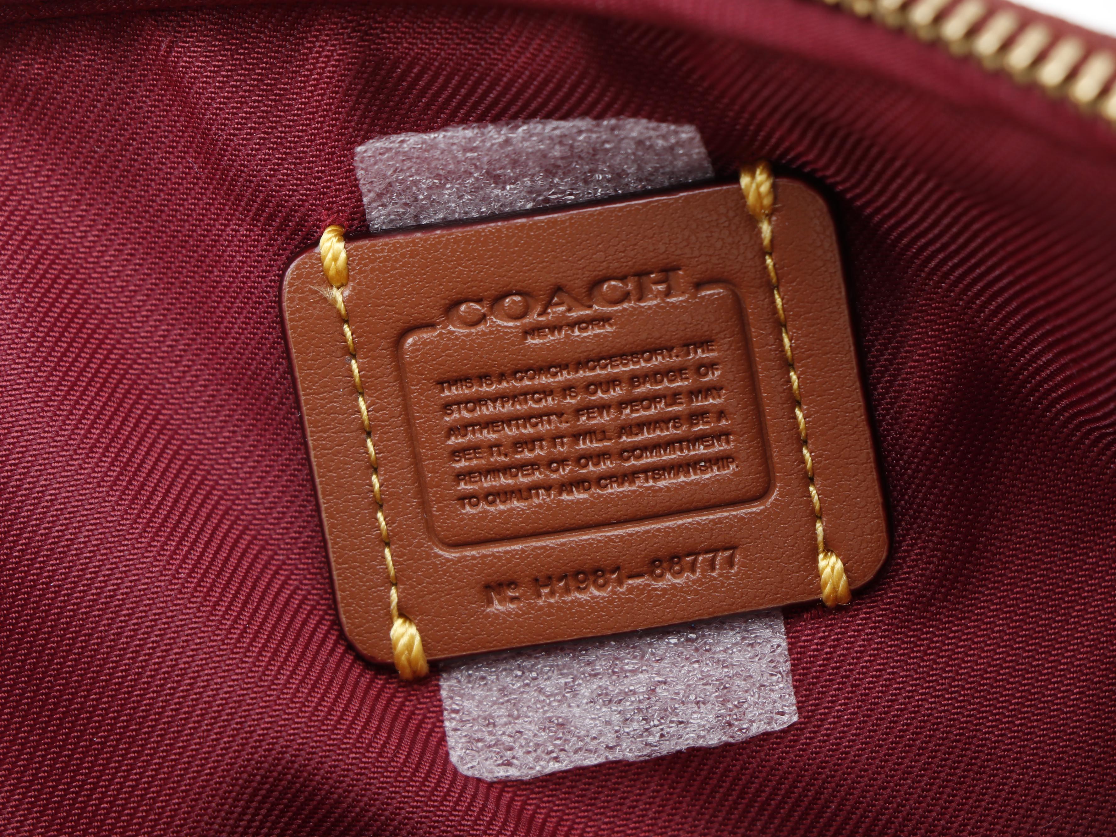 Coach Tan and Deep Red Dinosaur and Coach Crossbody Bag and Coin Purse