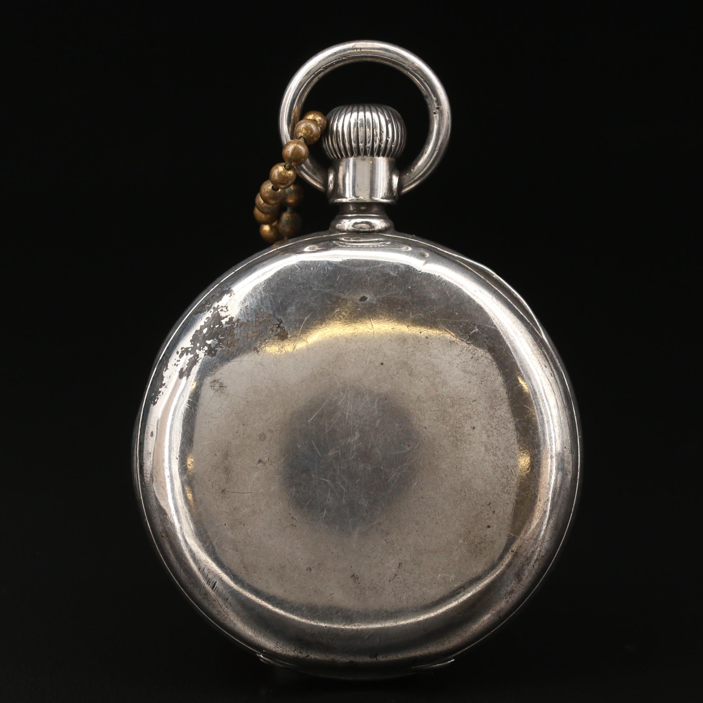 1890 Waltham Coin Silver Open Face Pocket Watch