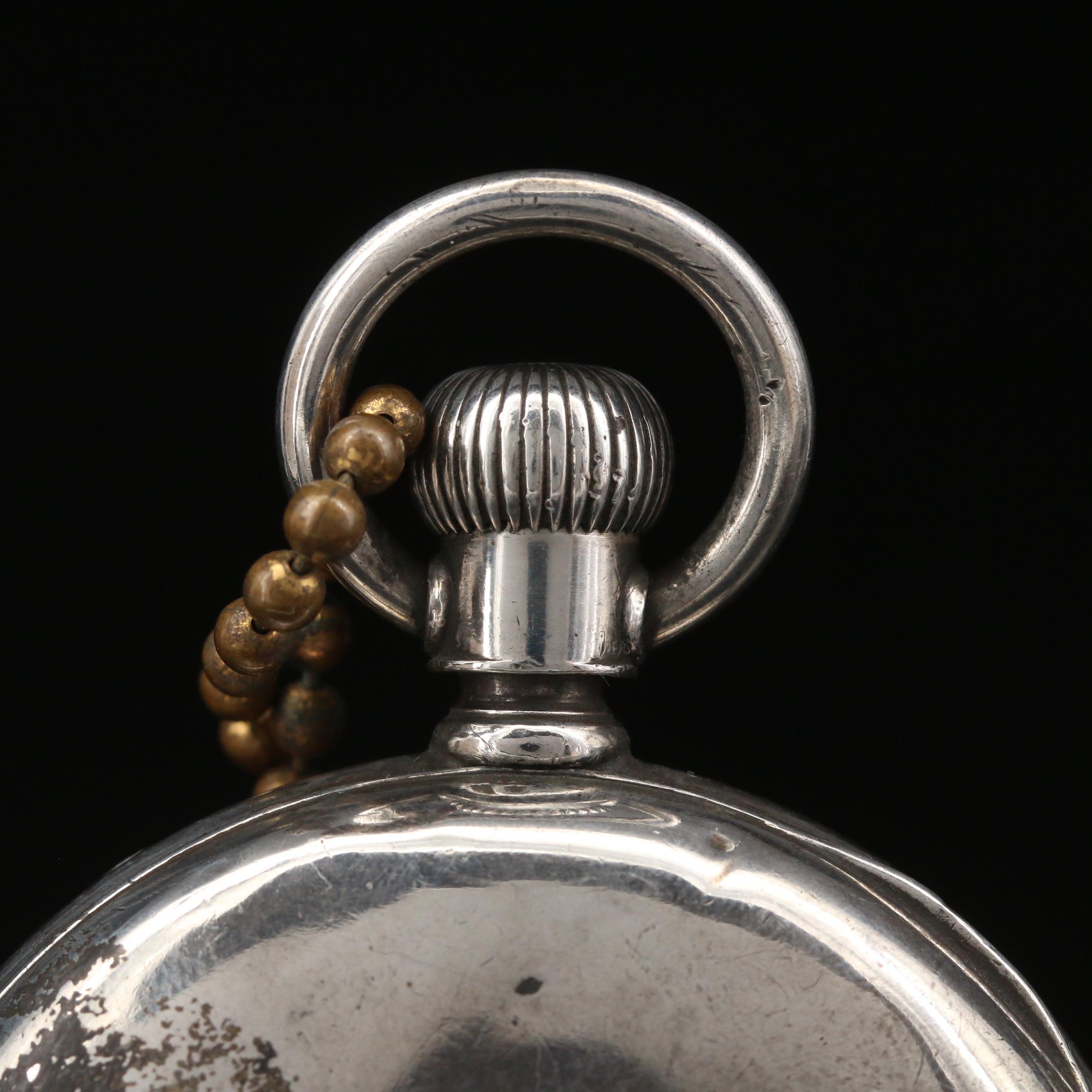 1890 Waltham Coin Silver Open Face Pocket Watch