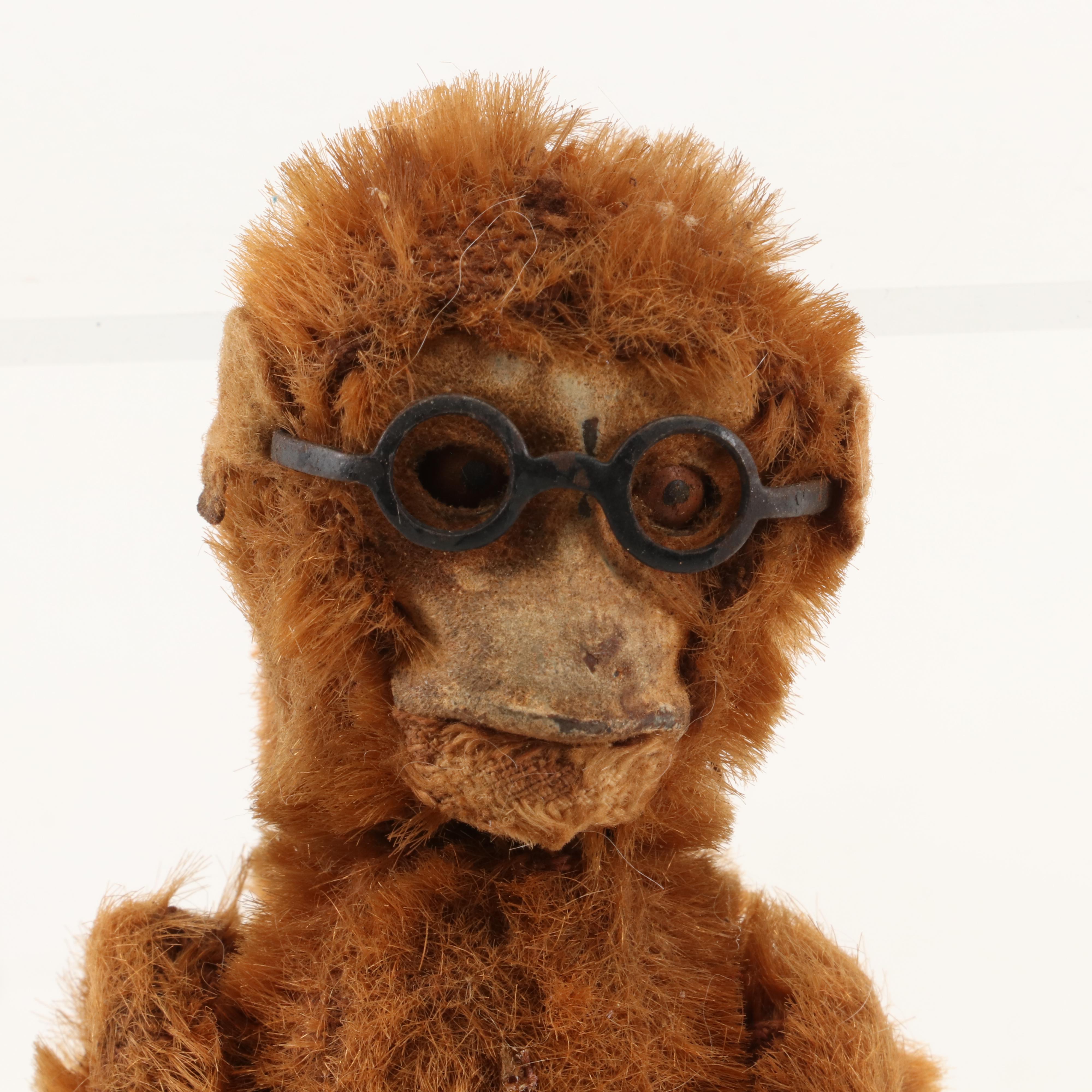 Schuco Mechanical Yes/No Nodding Monkey Toy, 1930s