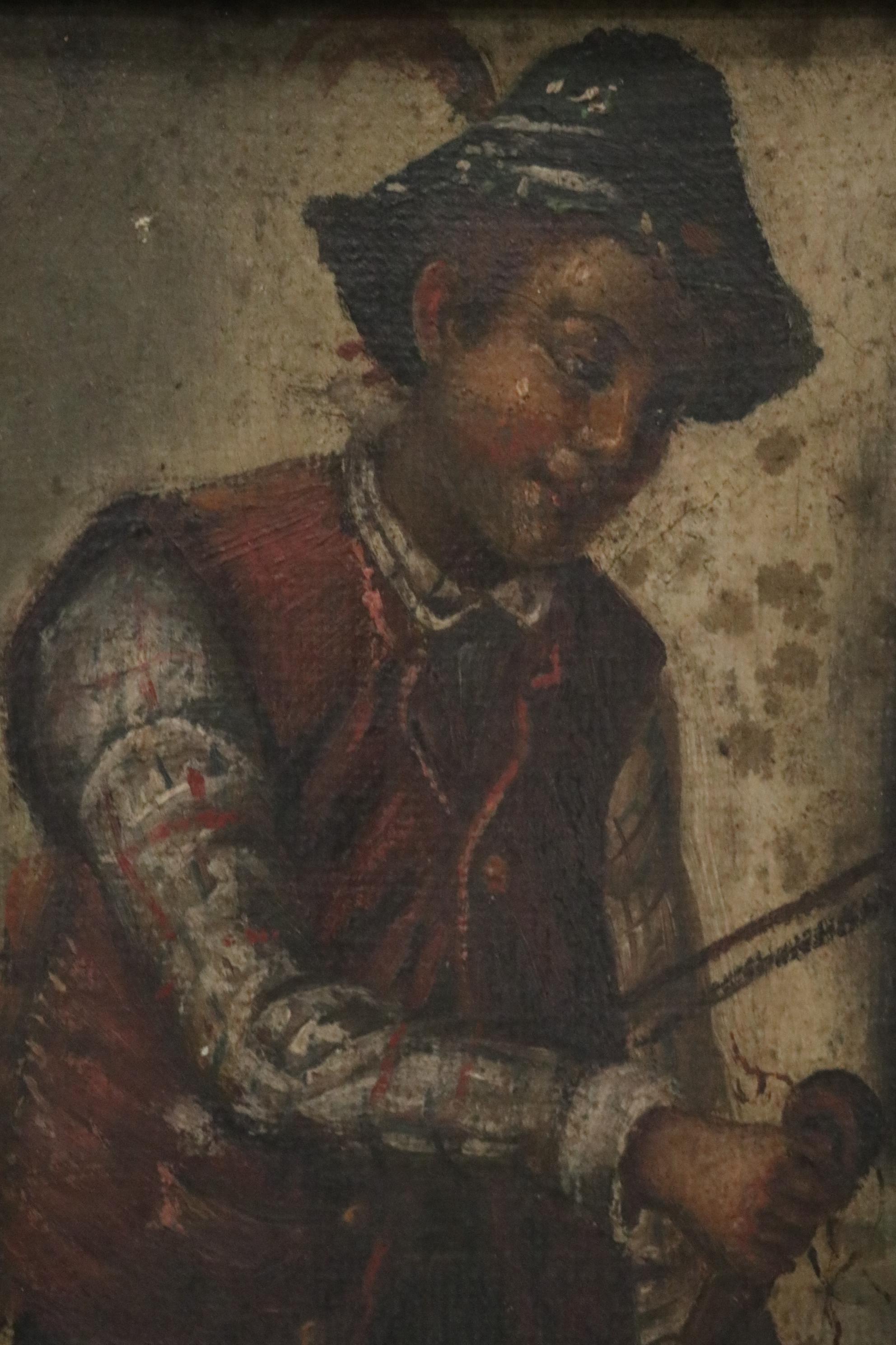 Oil Painting Attributed to O. Franta "The Young Violinist"