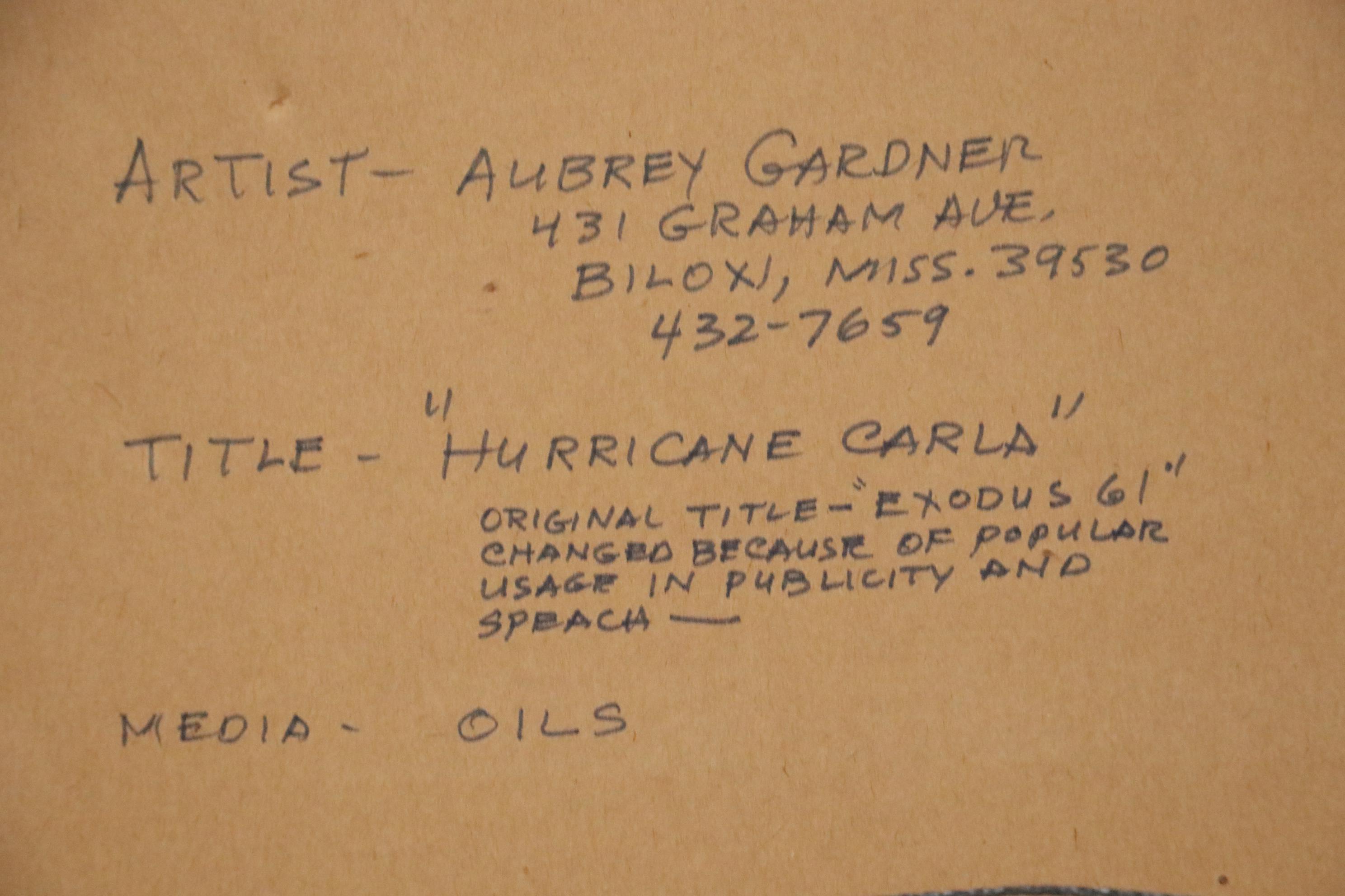 Aubrey Gardner Oil Painting "Hurrican Carla," 1961