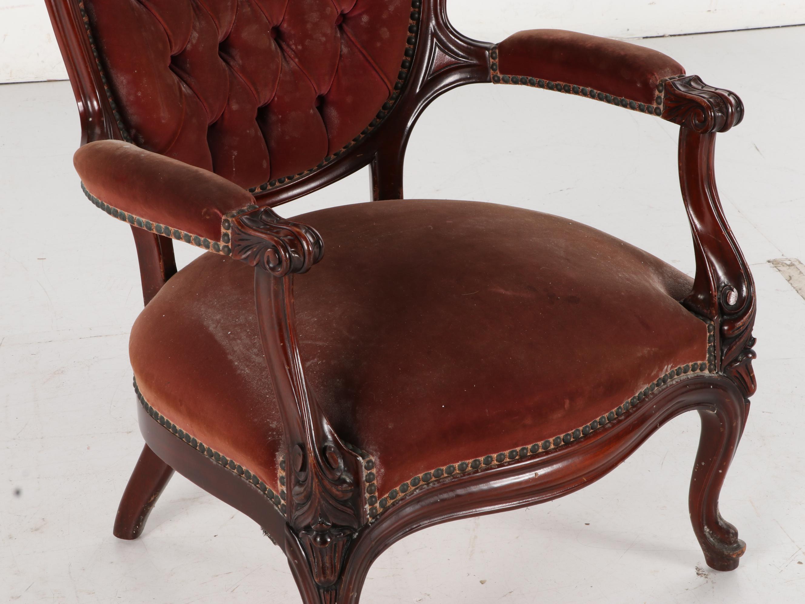 Vander Ley Bros. "Fredericksburg" Victorian Style Armchair, 1930s