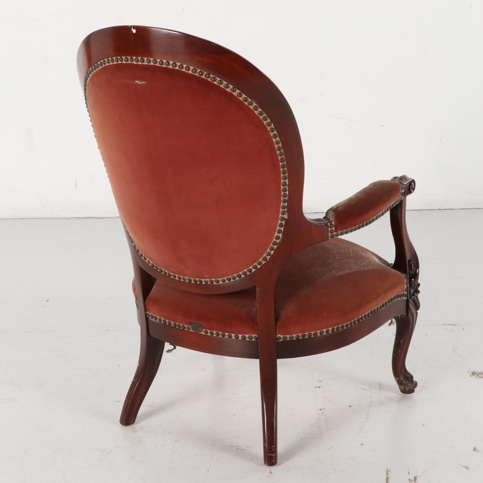 Vander Ley Bros. "Fredericksburg" Victorian Style Armchair, 1930s
