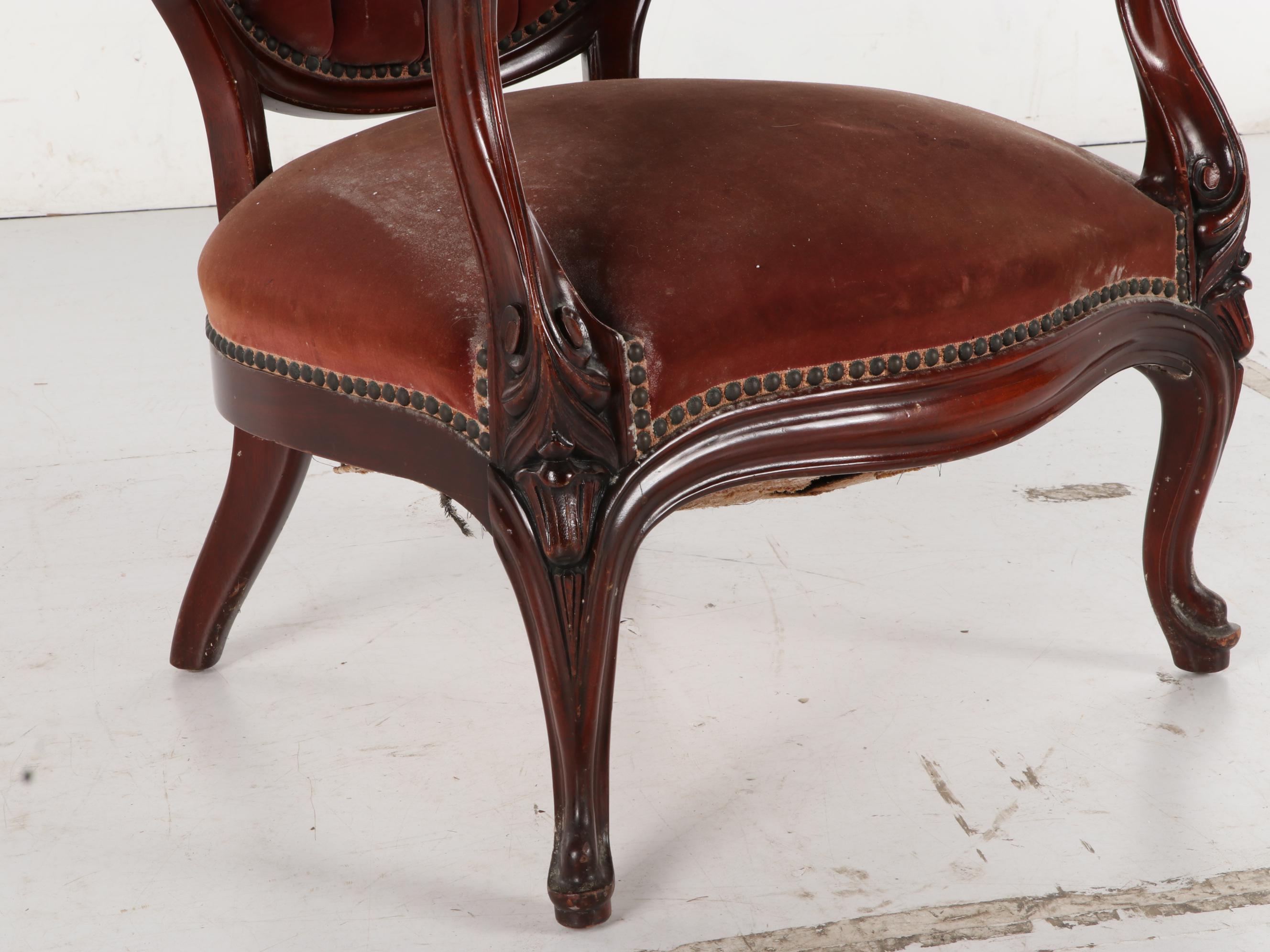Vander Ley Bros. "Fredericksburg" Victorian Style Armchair, 1930s
