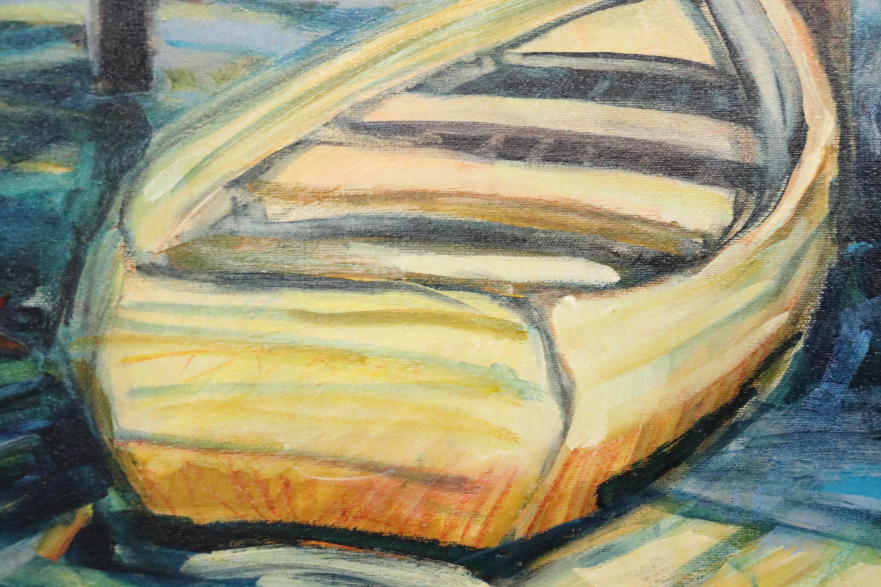 Pat Odom Mixed Media Painting "Illusions," Late 20th Century