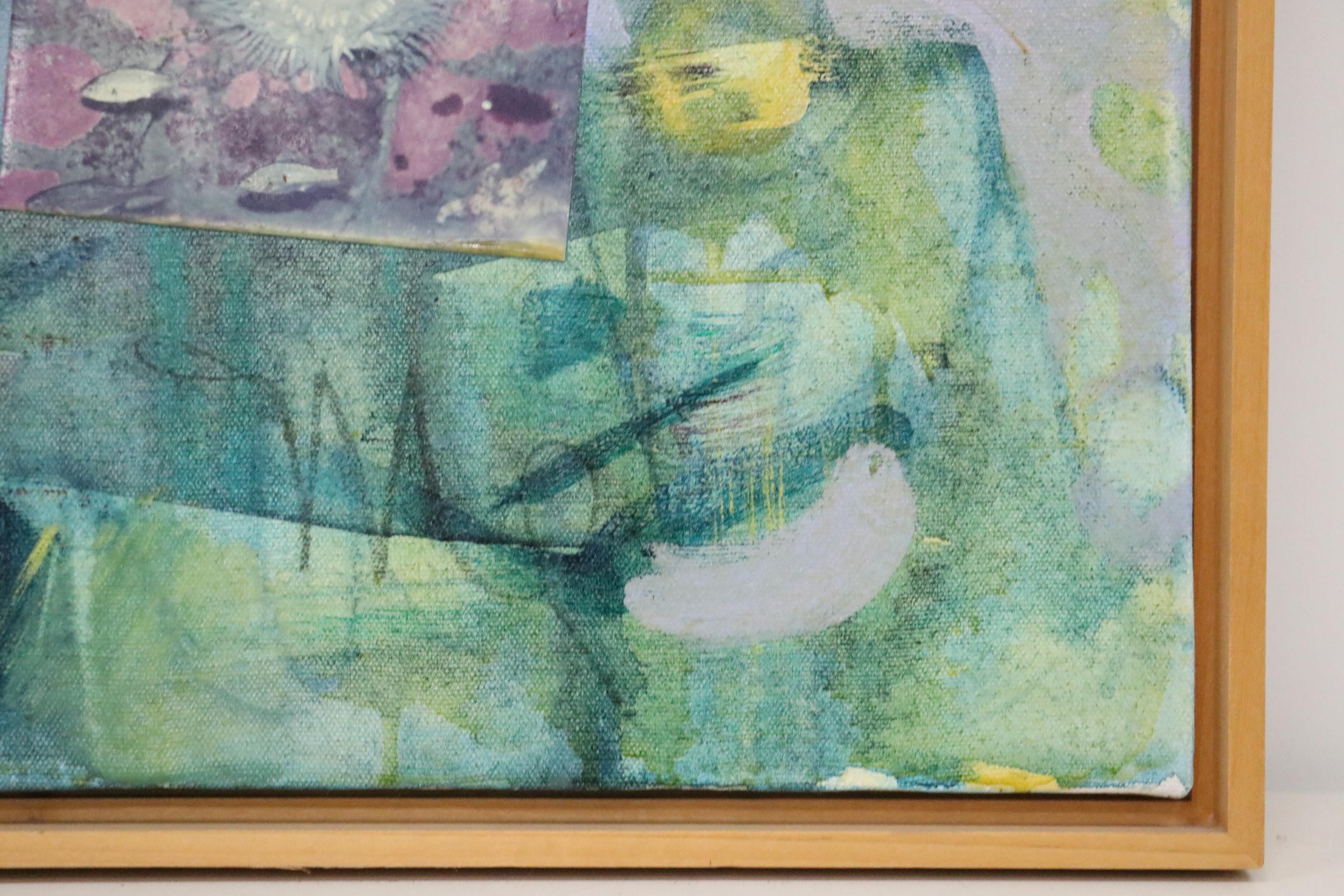 Pat Odom Mixed Media Painting "Illusions," Late 20th Century