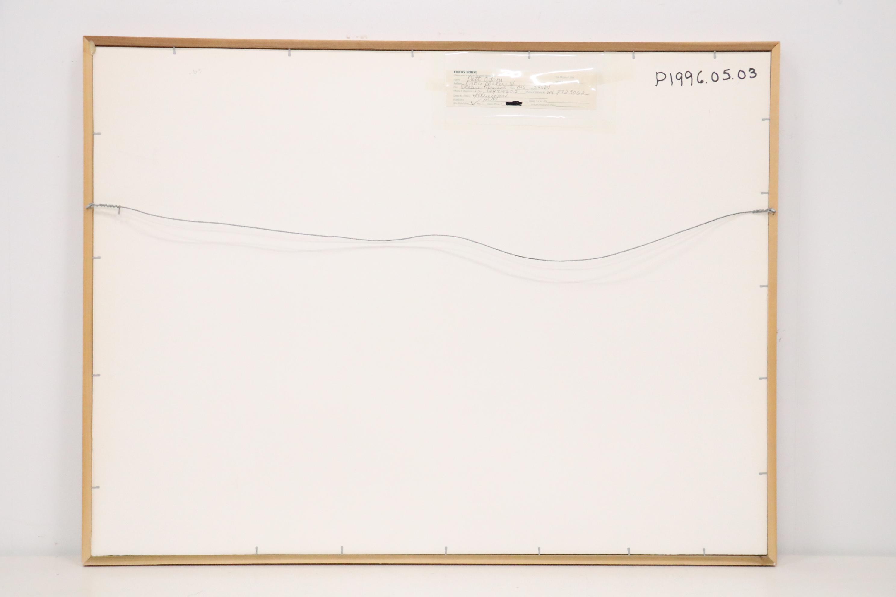 Pat Odom Mixed Media Painting "Illusions," Late 20th Century